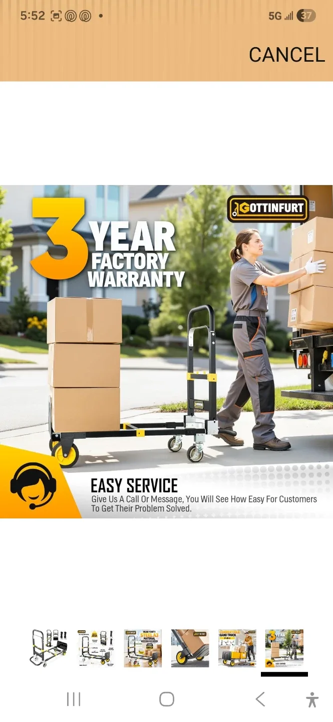 Gottinfurt Heavy Duty Convertible Hand Truck Dolly - photo 5