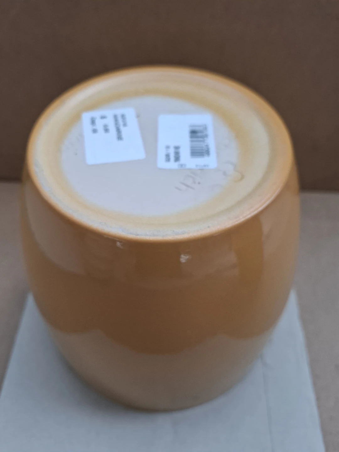 7" Orange Ceramic Planter Pot - photo 2