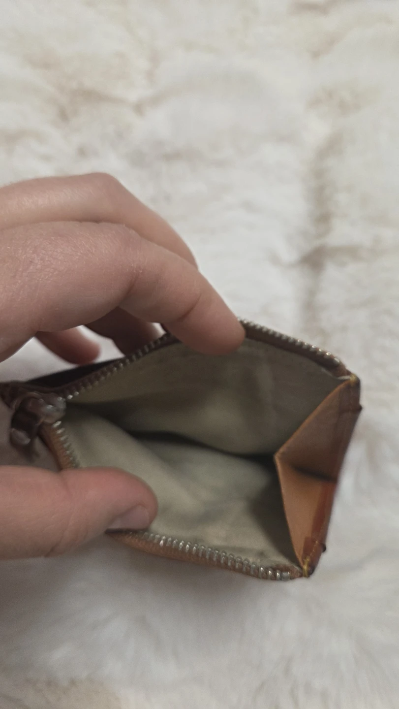 ASUMEDERU Brown Leather Coin Pouch Card Holder - photo 3