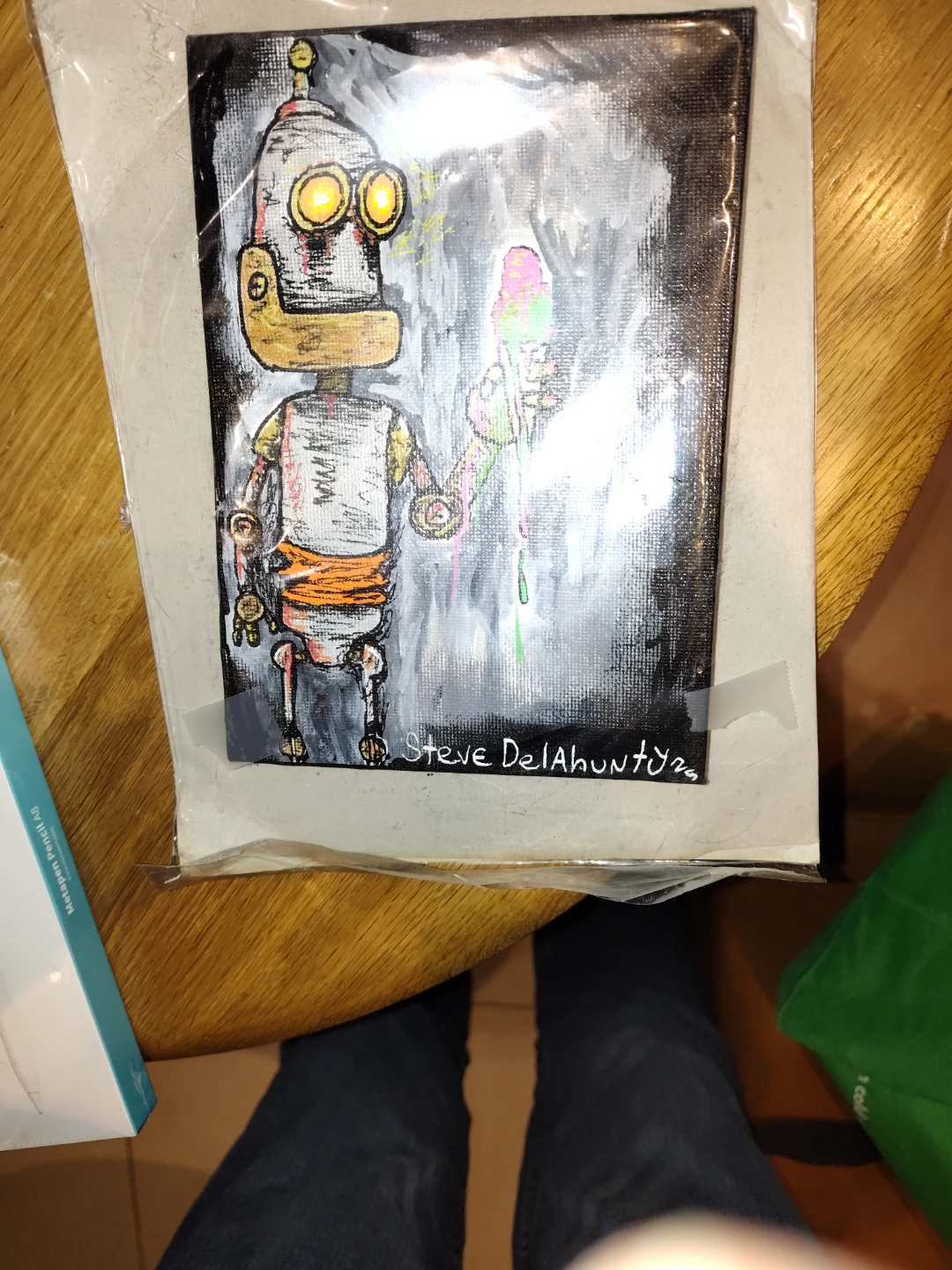 Original Robot Painting by Steve Delahunty