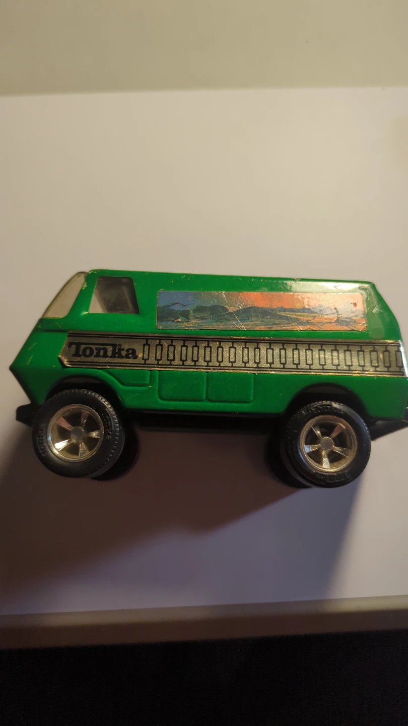 Vintage Green Tonka Van Toy
