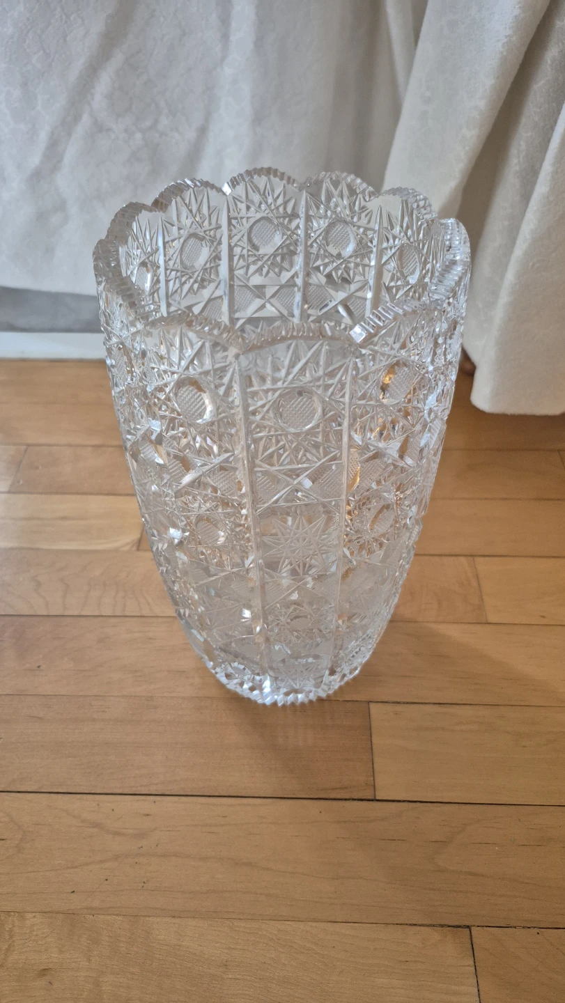 Clear Crystal Glass Vase