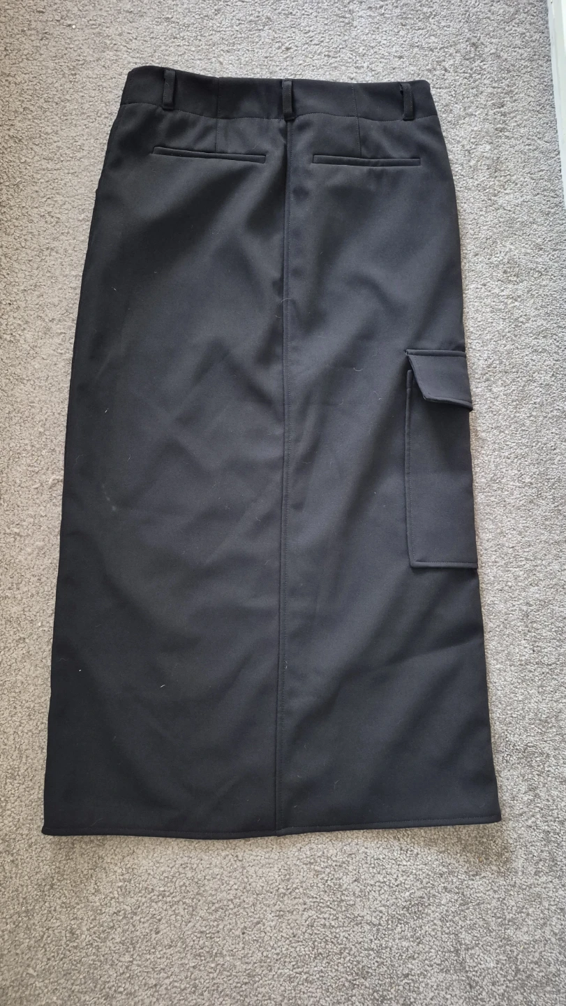 ZARA Black Cargo Midi Skirt - Size XS - photo 2