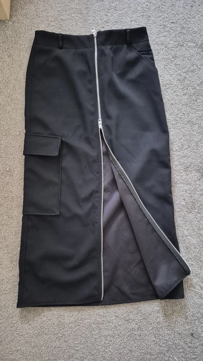 ZARA Black Cargo Midi Skirt - Size XS - photo 4