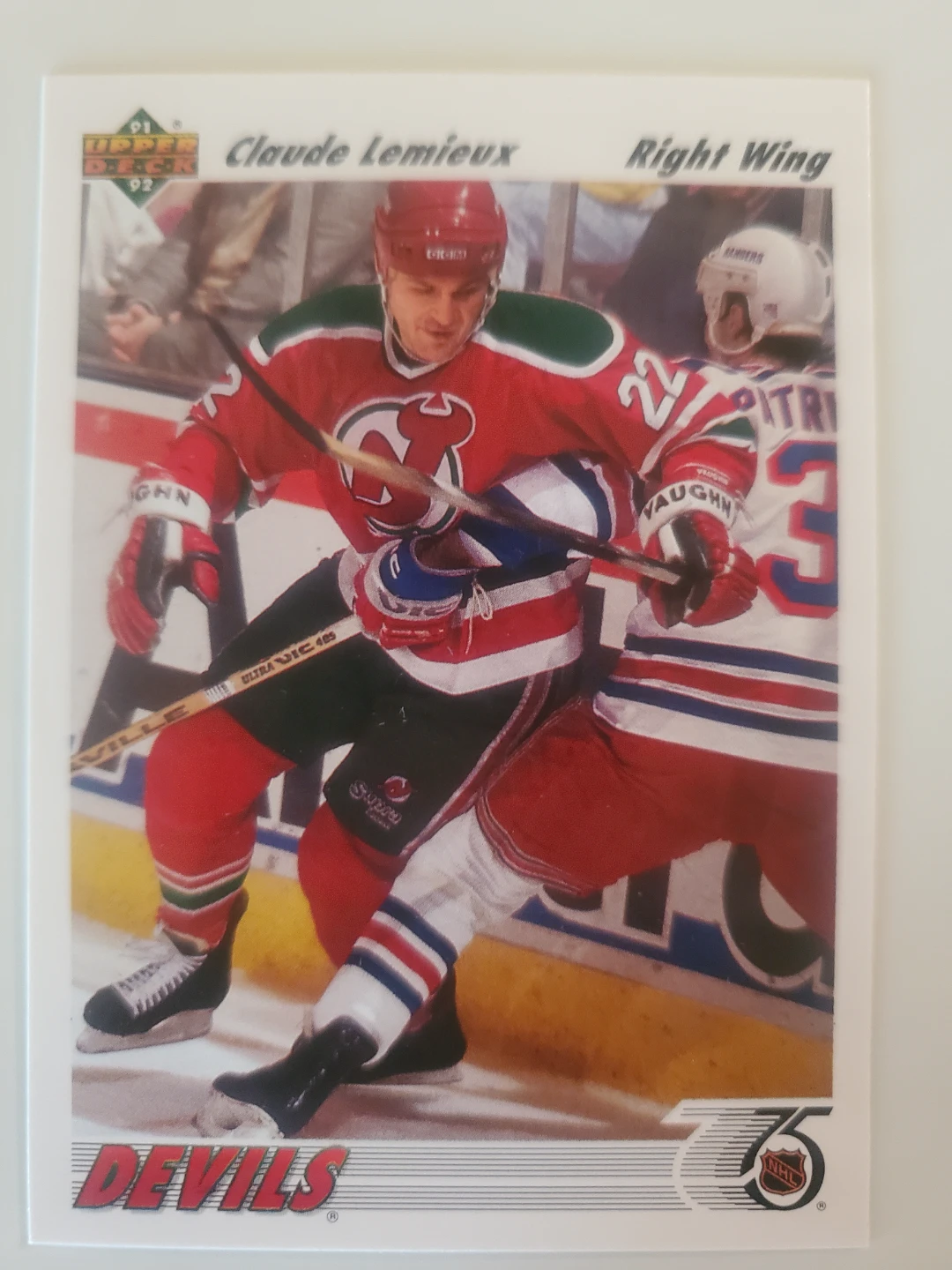 1991-92 Upper Deck Claude Lemieux Hockey Card