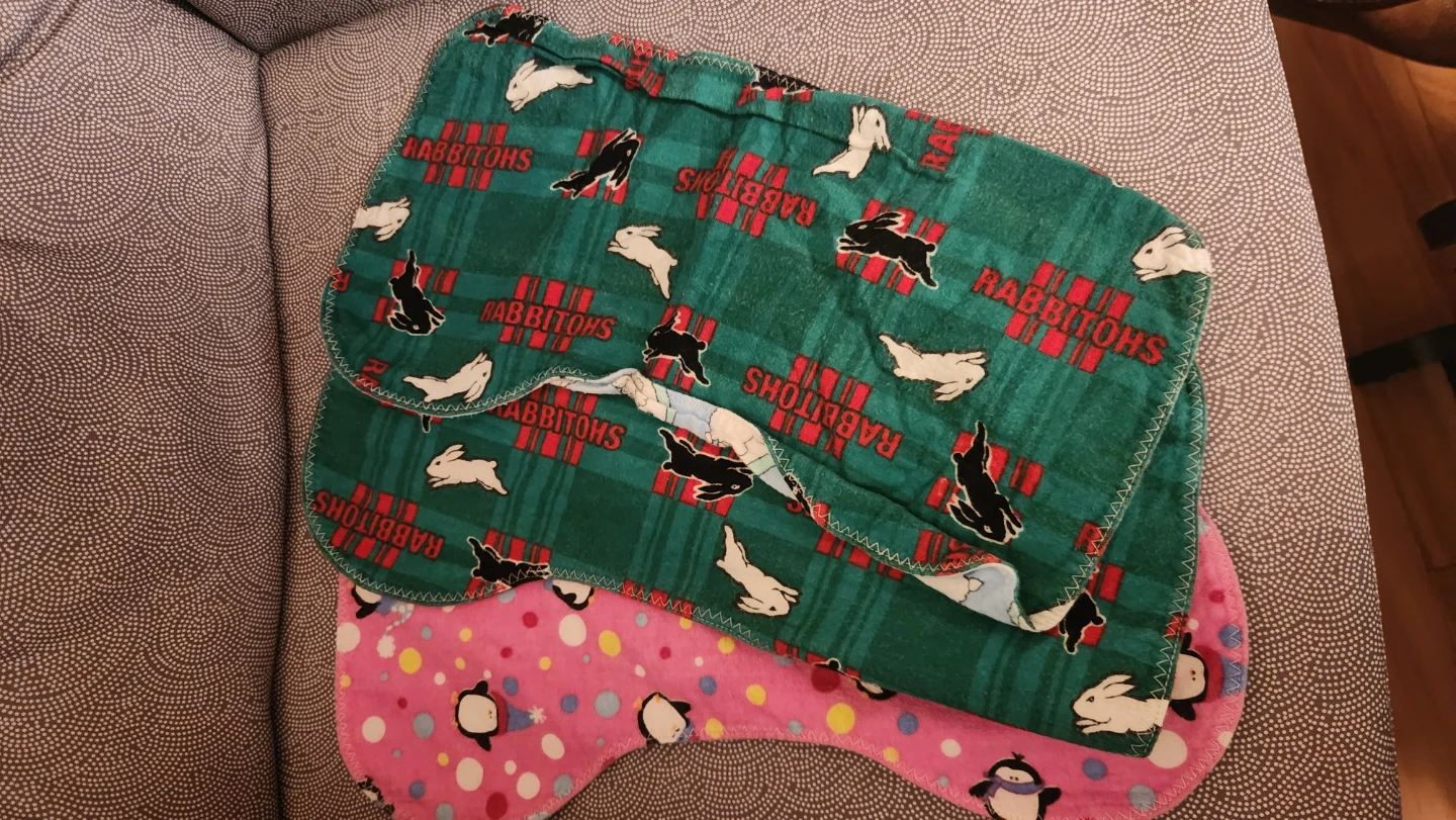 Set of 3 Baby Burp Cloths with Various Prints