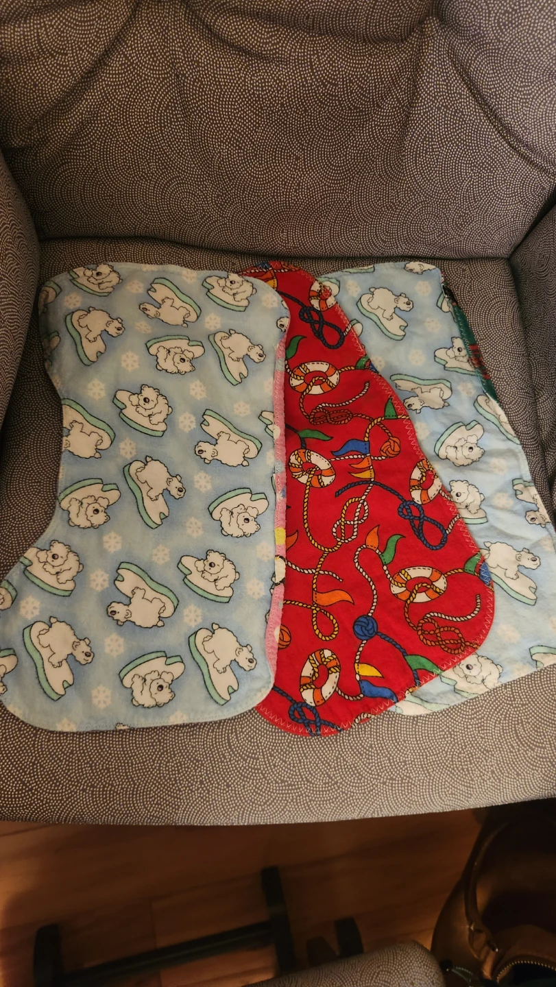 Set of 3 Baby Burp Cloths with Various Prints - photo 2