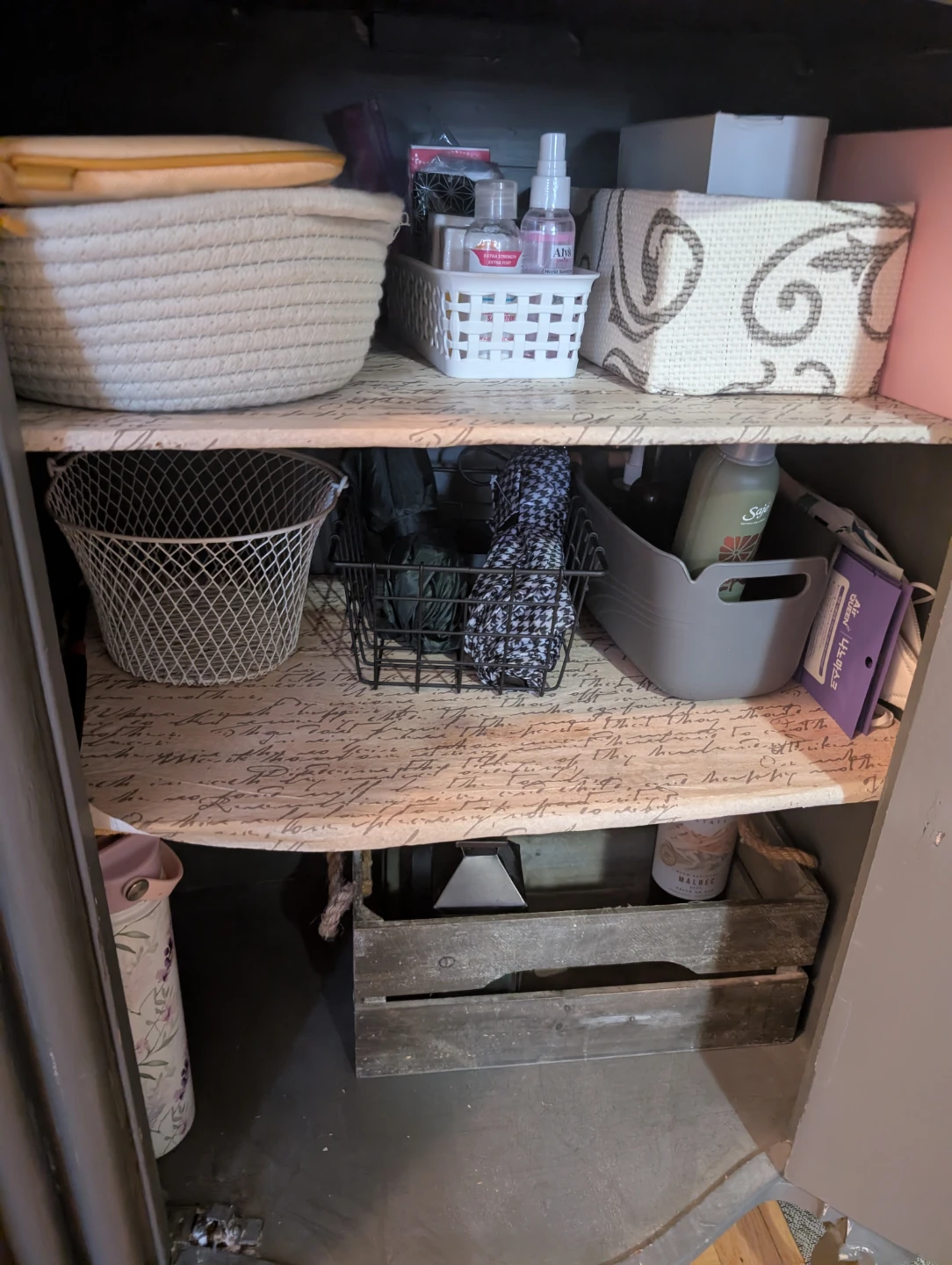 Grey Cabinet with Carved Legs vintage - photo 3