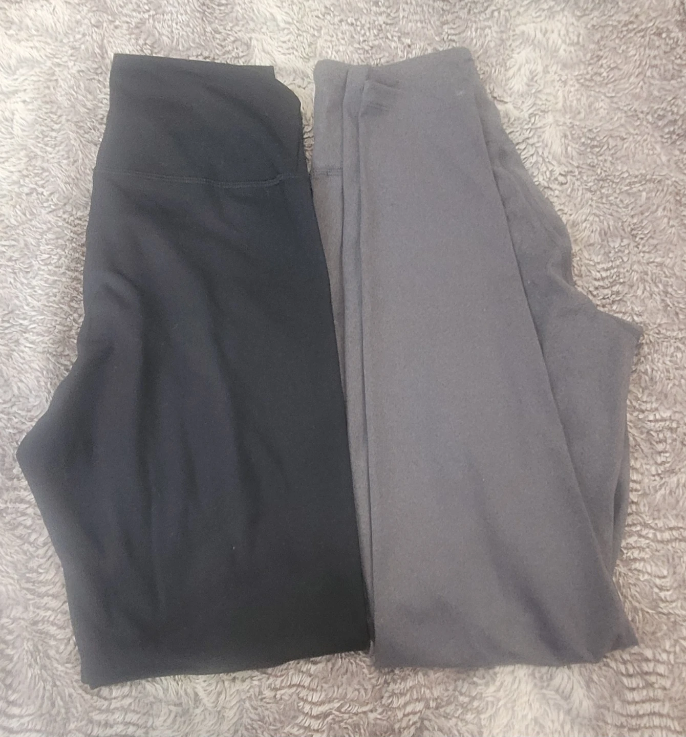 Pair of Women's Leggings - Black and Grey