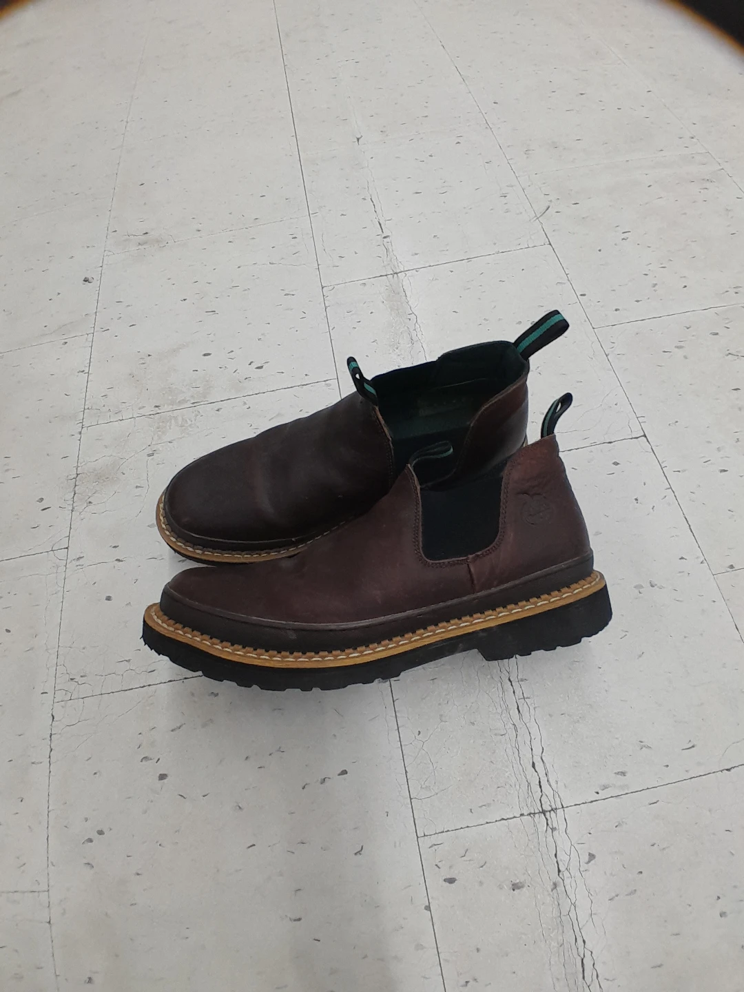 Brown Leather Chelsea Boots Original Georgia Giant Size 15 - photo 4