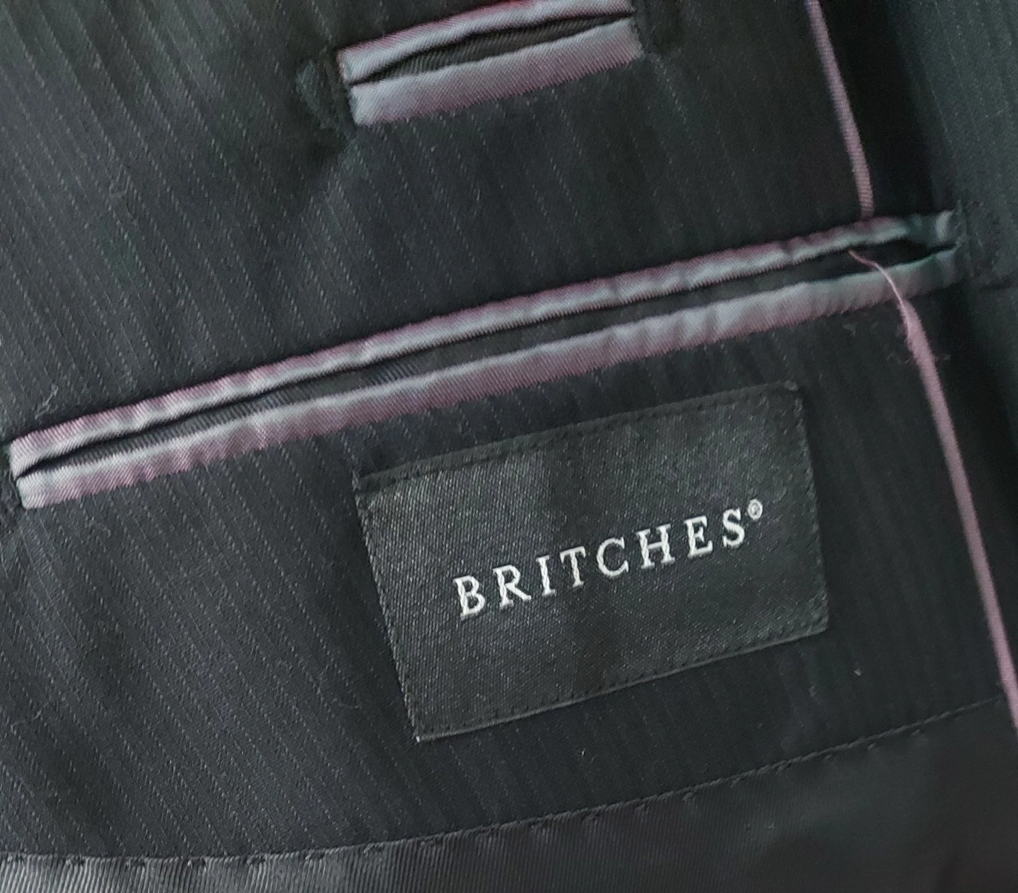 Britches Black Pinstripe Suit XXXL - photo 2