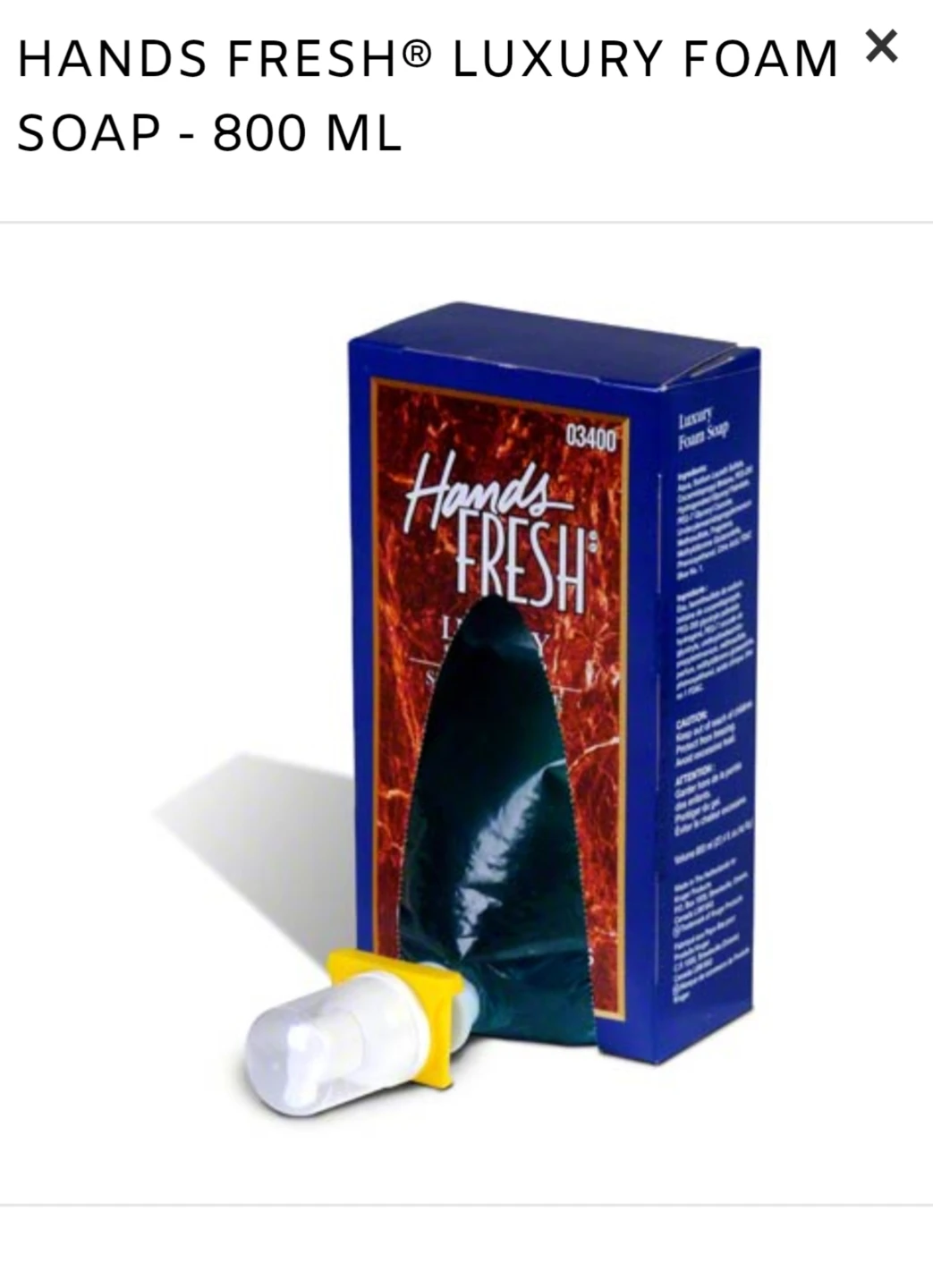 Hands Fresh Luxury Foam Soap 800 ML Refill - photo 2