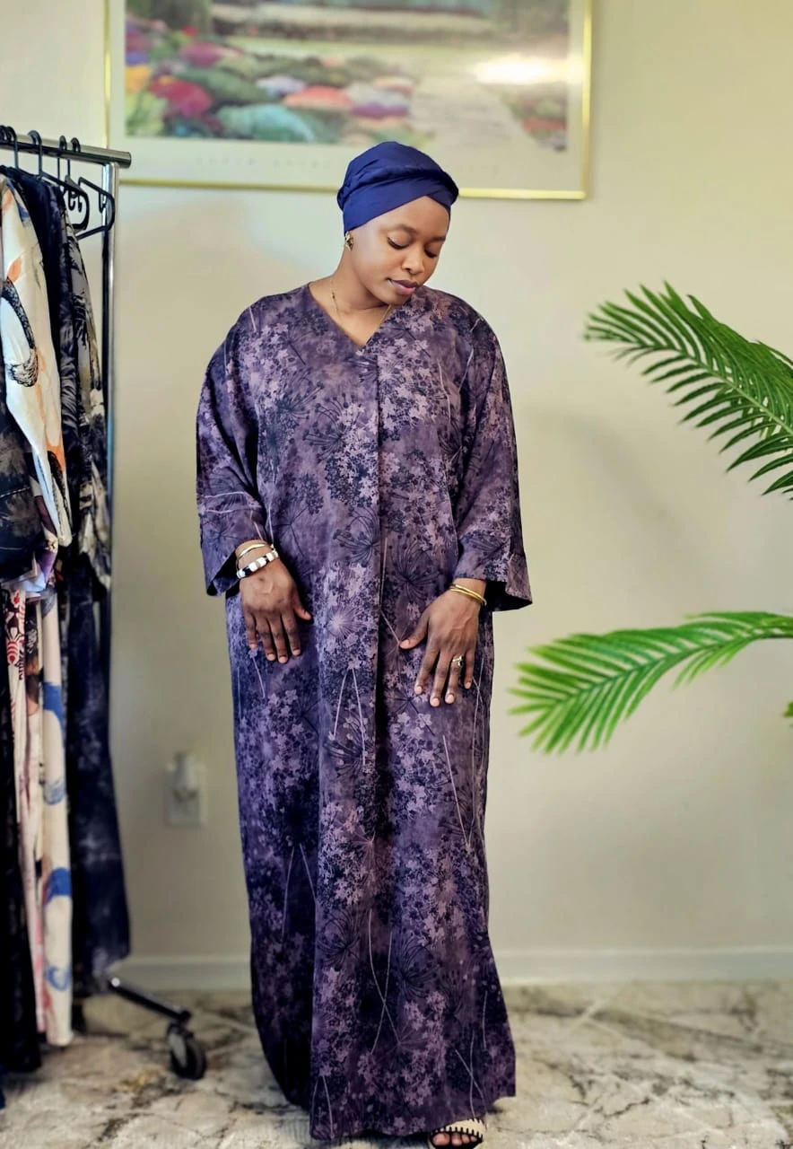 Purple Floral Maxi Dress