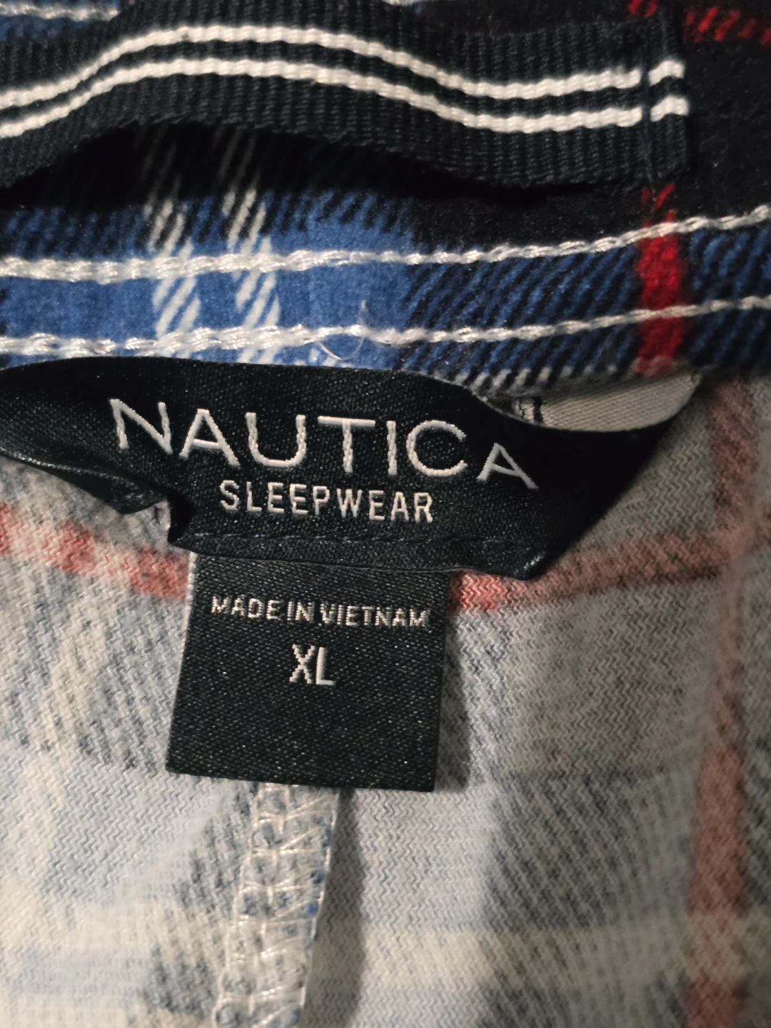 XL - Nautica Navy Plaid Lounge Pants (Clean) - photo 3