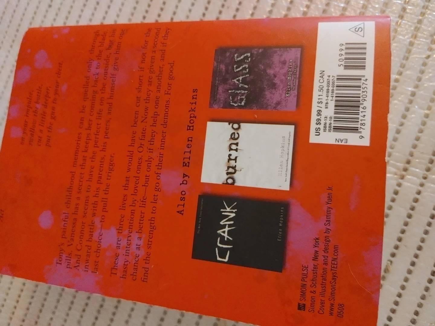 Impulse by Ellen Hopkins - Young Adult Novel - photo 2