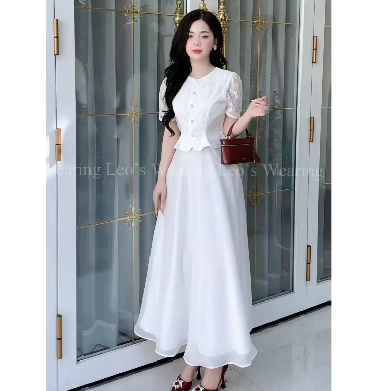 Women's Maxi Dress Set - Pink