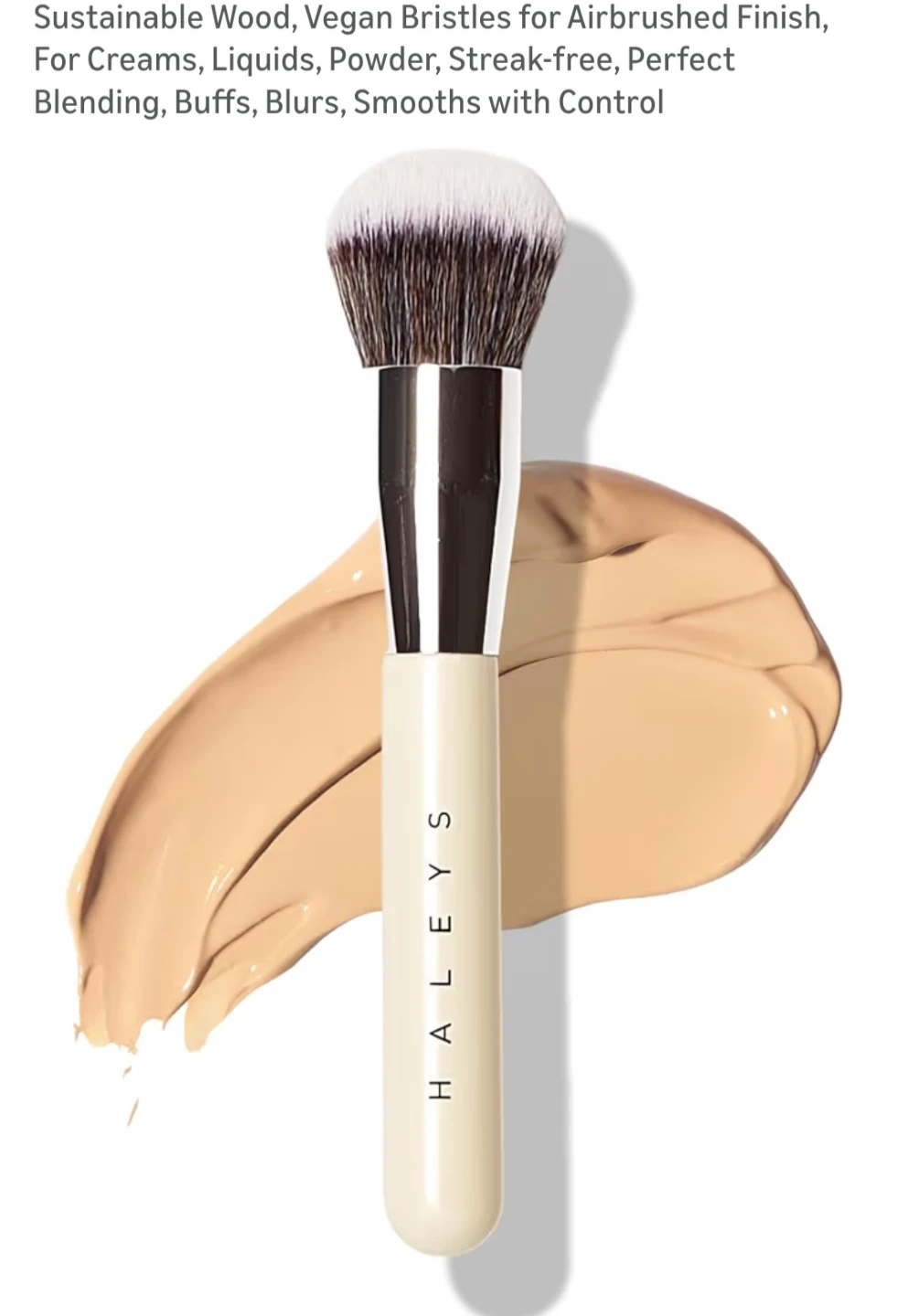 HALEYS Kabuki Makeup Brush - Vegan Bristles