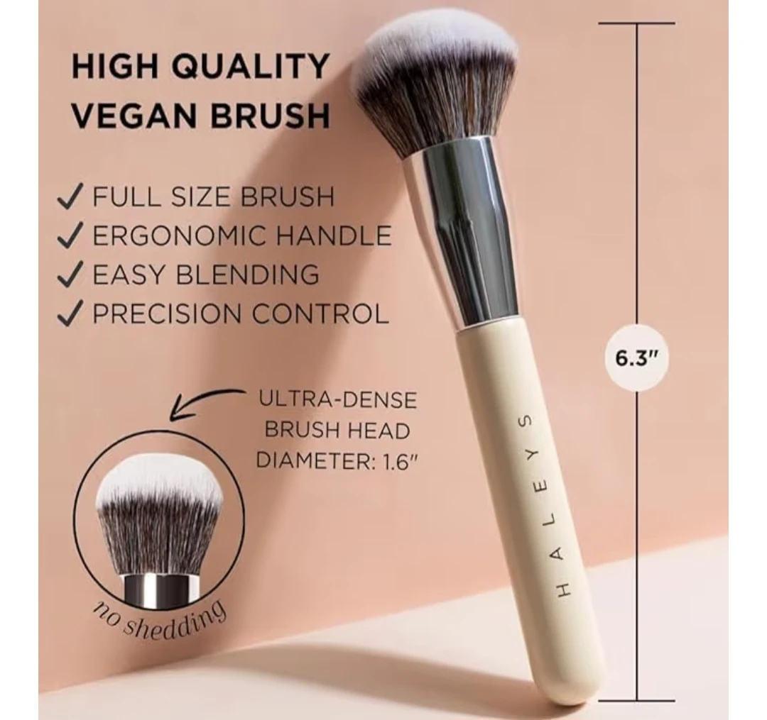 HALEYS Kabuki Makeup Brush - Vegan Bristles - photo 3