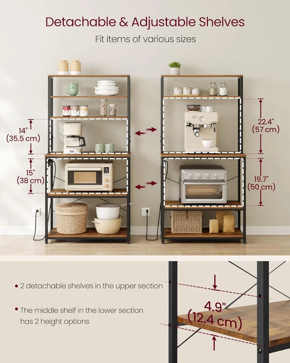 Industrial Baker's Rack with Power Strip - photo 4