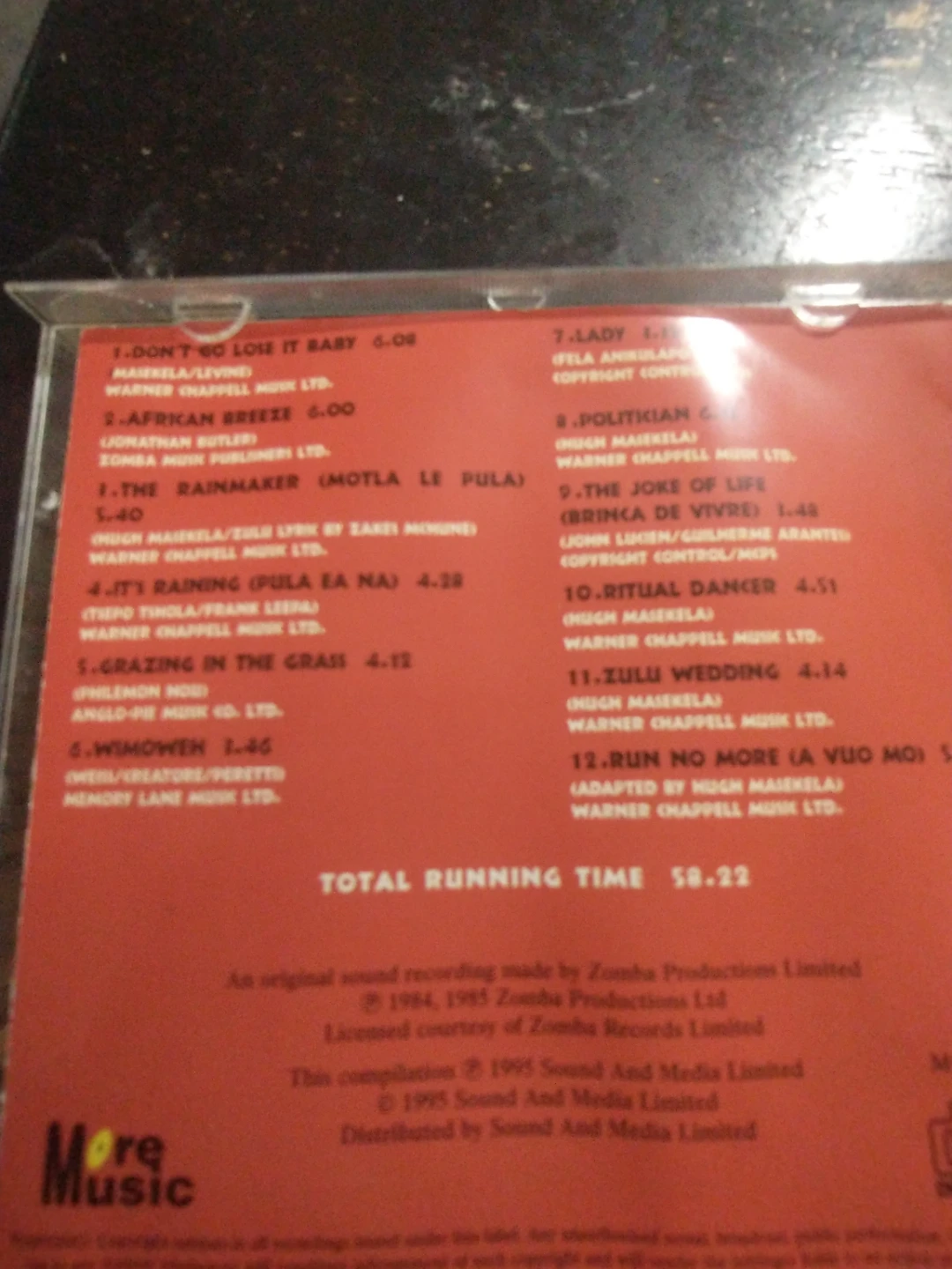 Great! Hugh Masekela African Breeze CD - photo 3