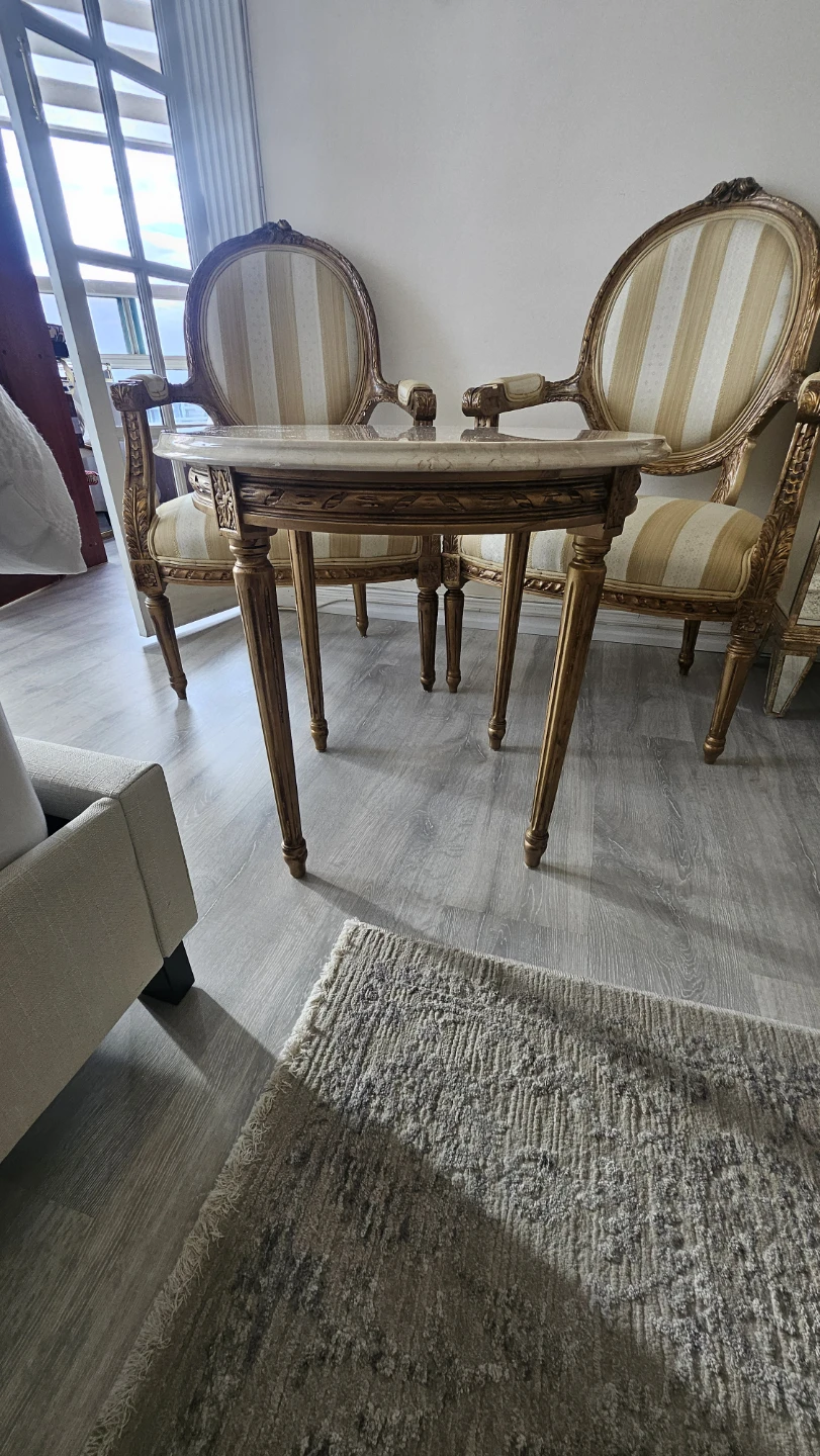 Antique Set Sofa, Two Armchairs, Coffee Table And Side Table - photo 4