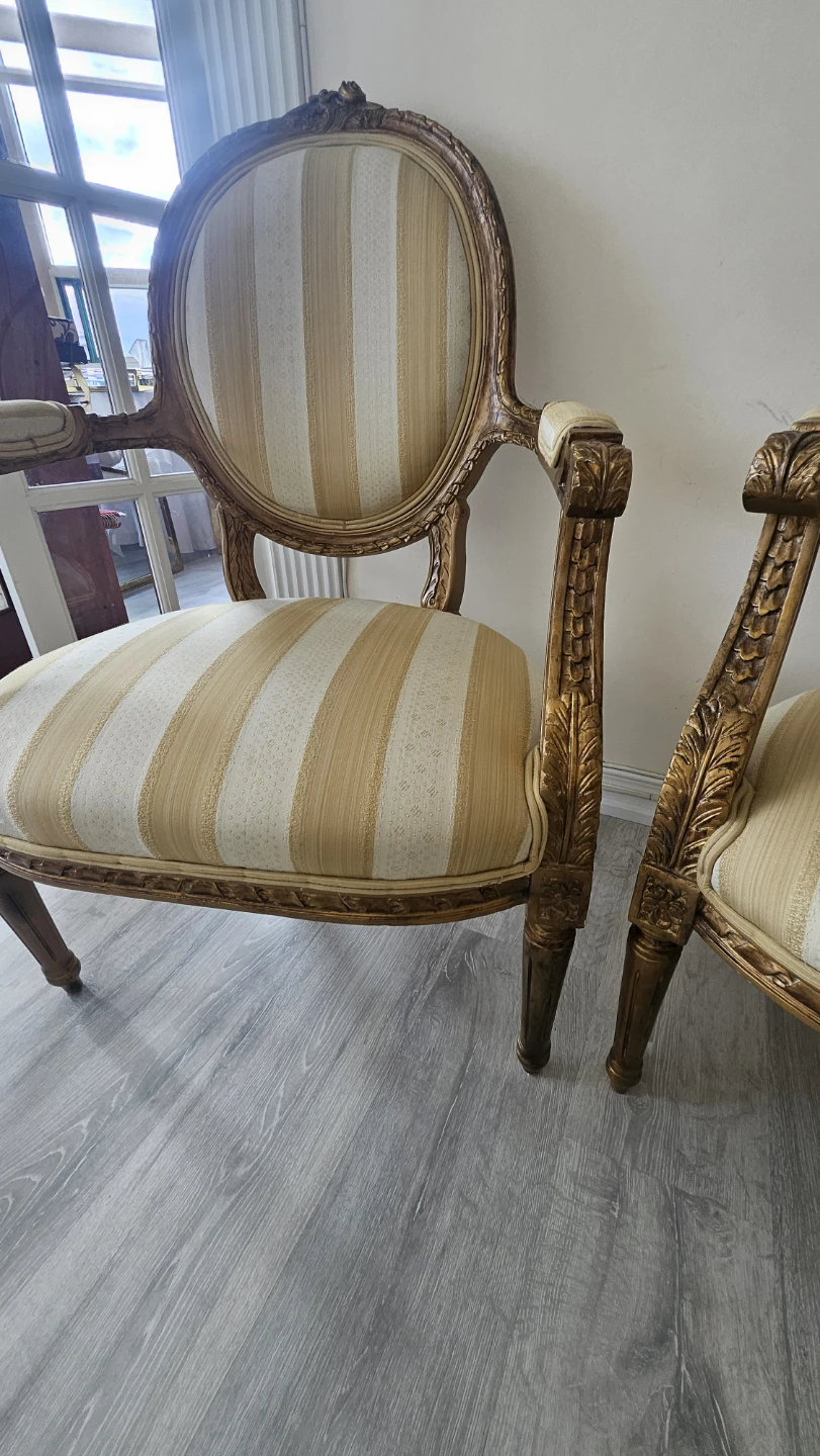 Antique Set Sofa, Two Armchairs, Coffee Table And Side Table - photo 5
