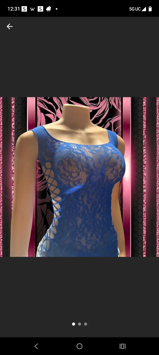 Blue heart Lace Tank Top