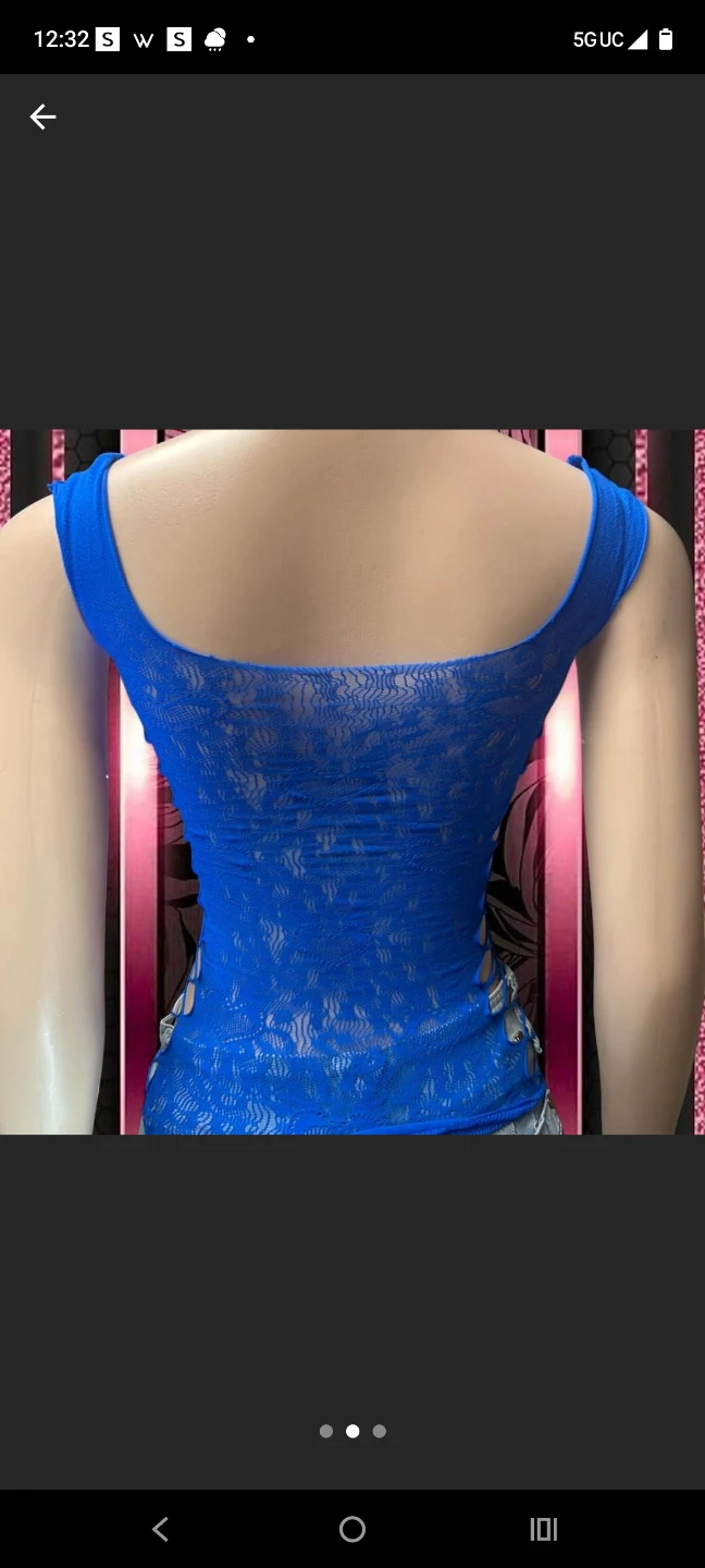 Blue heart Lace Tank Top - photo 2