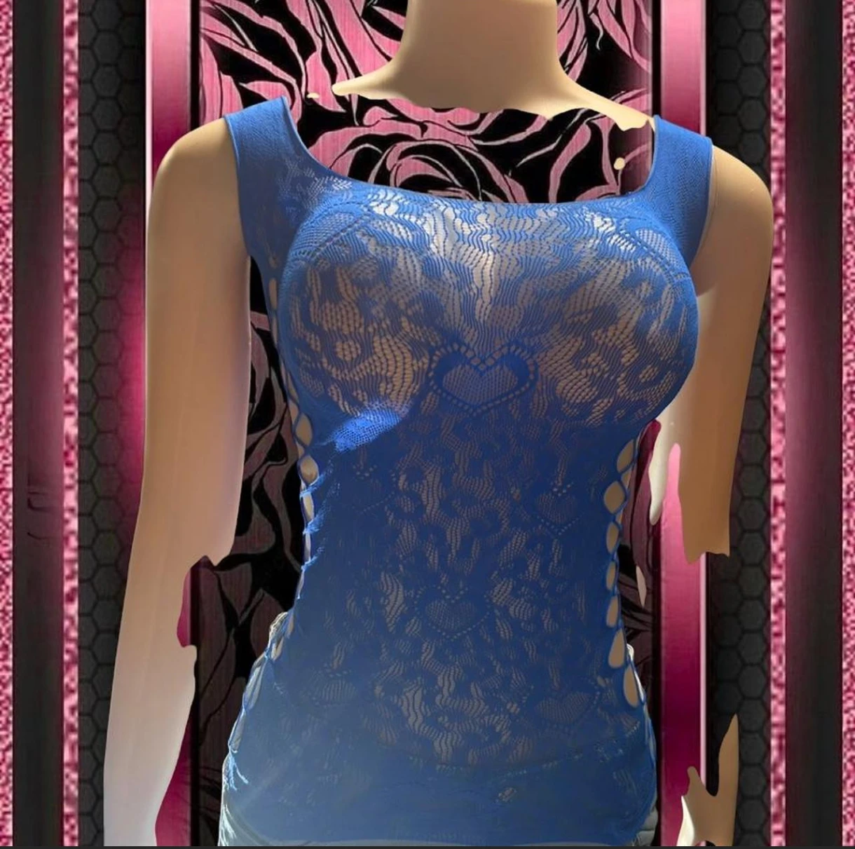 Blue heart Lace Tank Top - photo 3