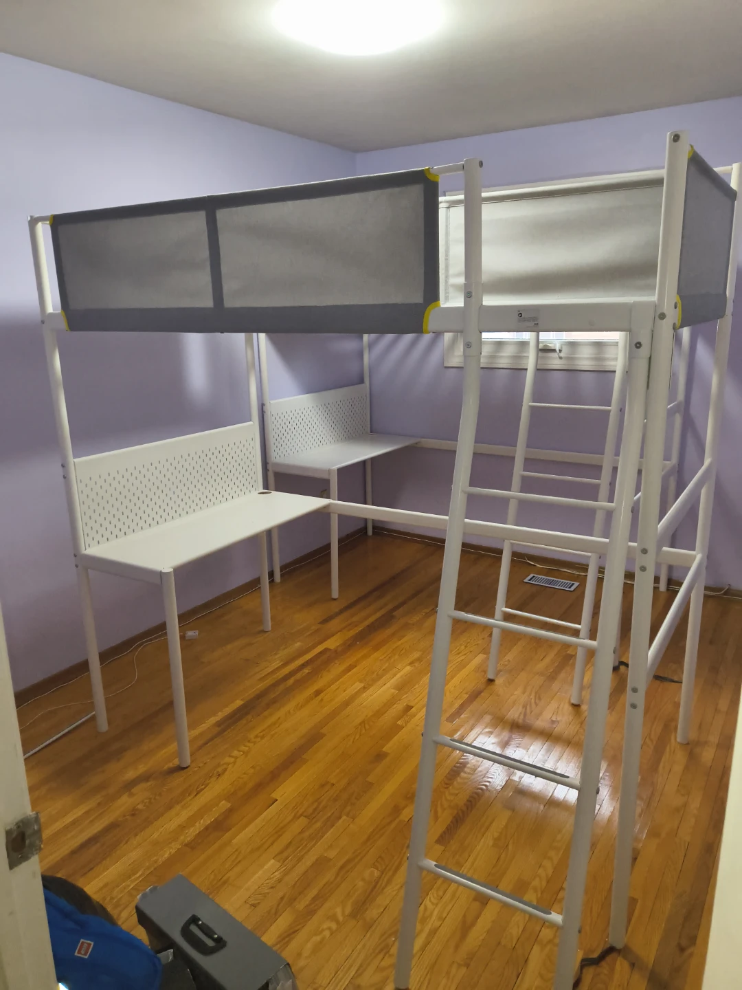 2 IKEA Loft Bed with Desk and Safety Rails