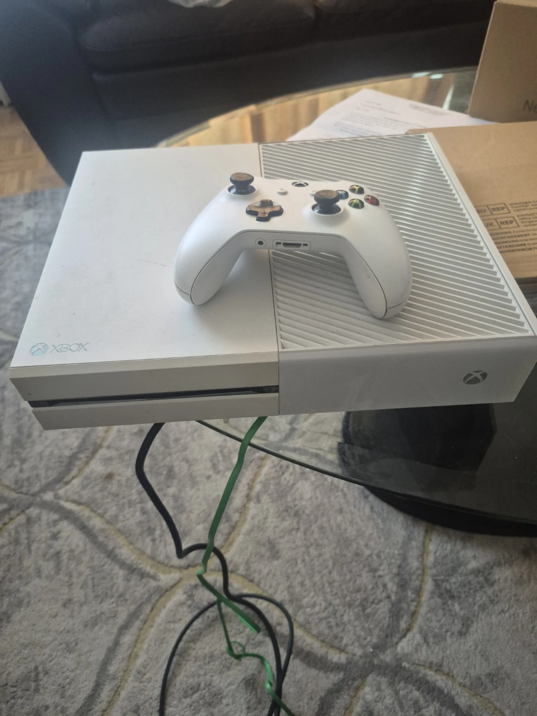 White Xbox One S Console with Controller