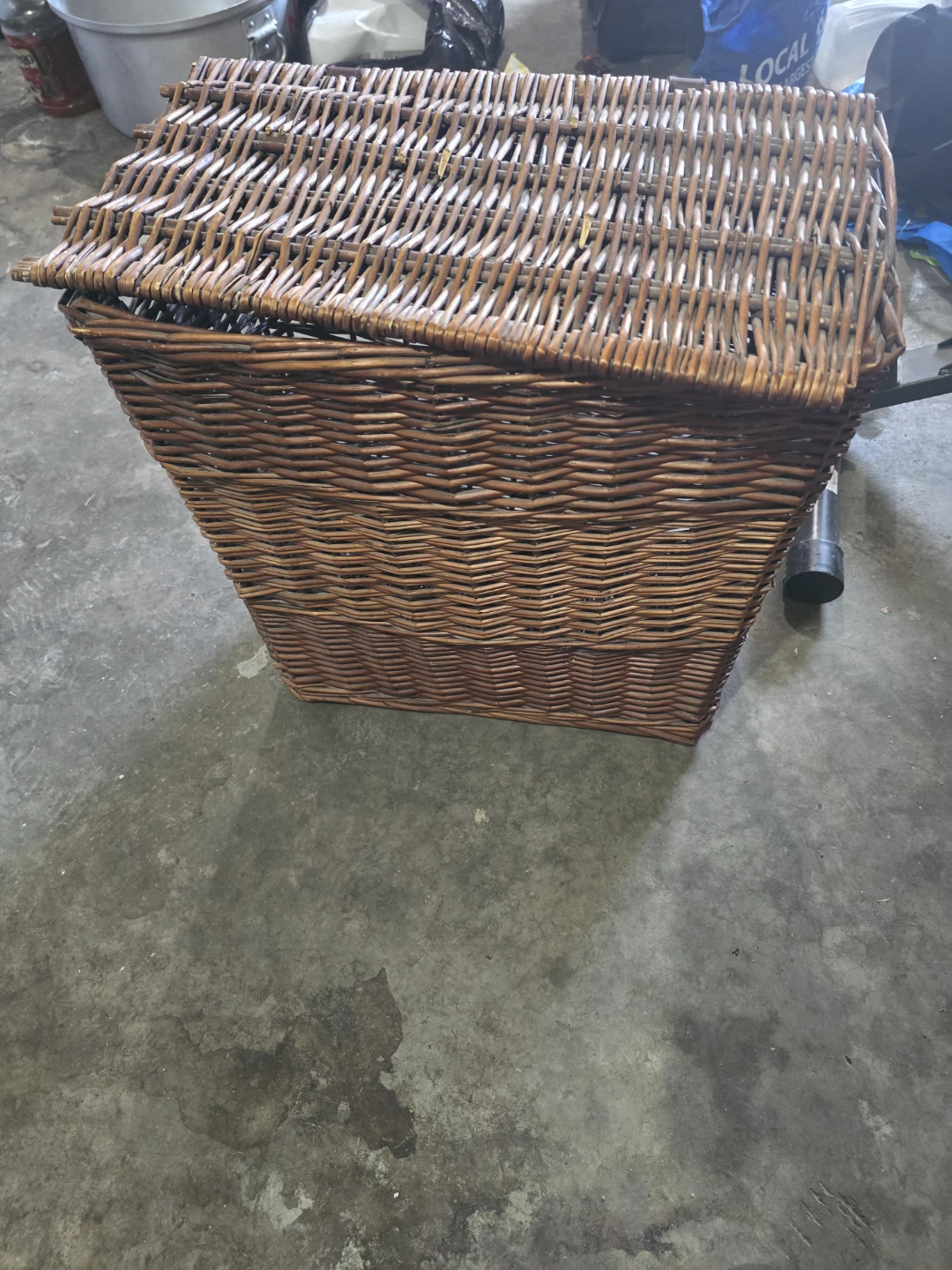 Wicker Storage Basket with Lid