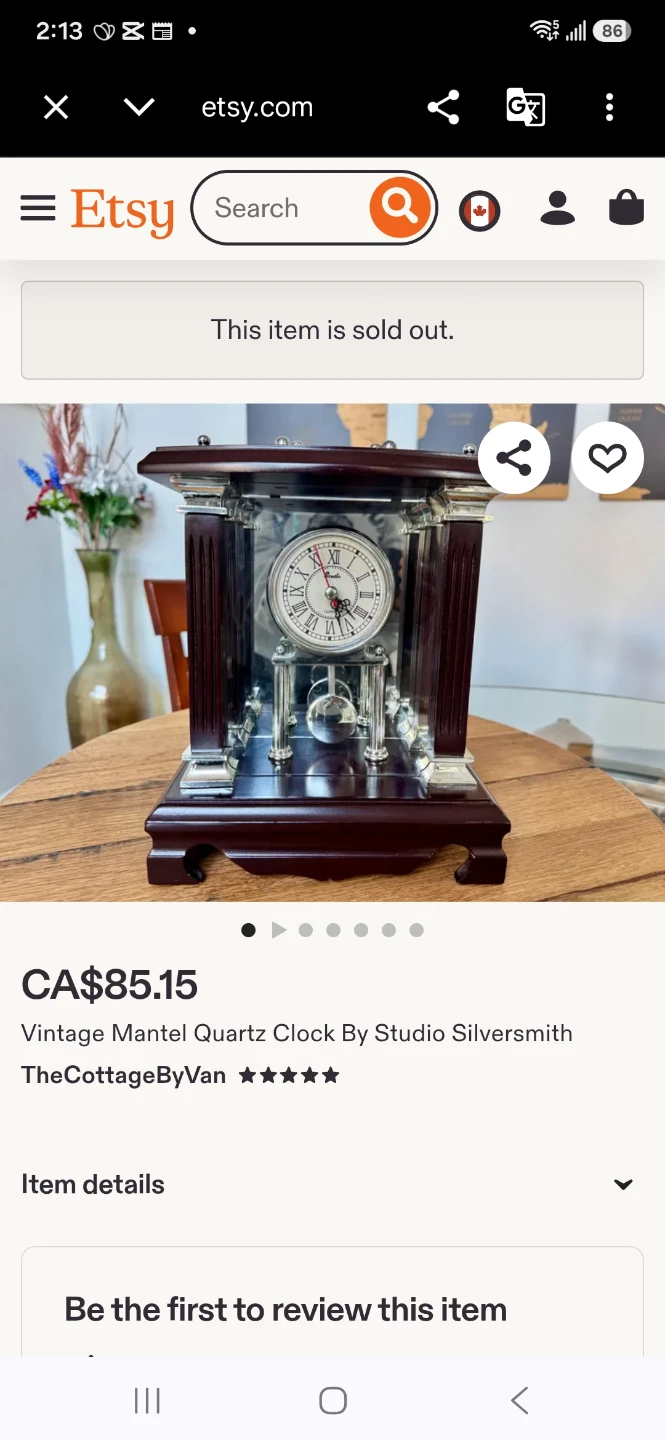 Vintage Mantel Quartz Clock by Studio - photo 4