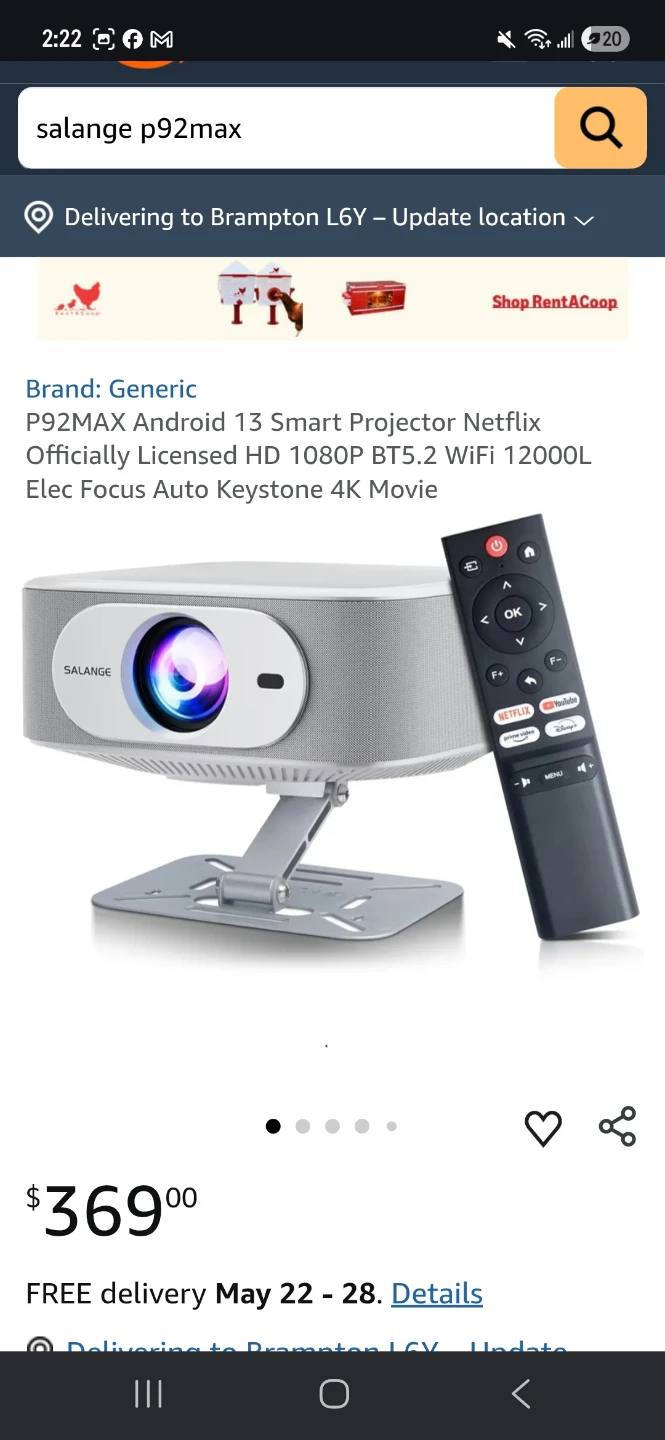 Salange P92MAX Android 13 Smart Projector - photo 2