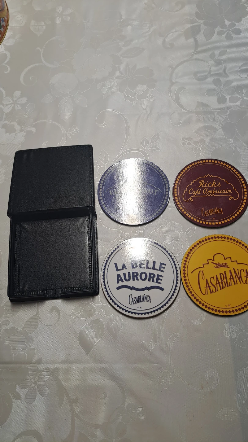 Casablanca Coasters Set with Holder