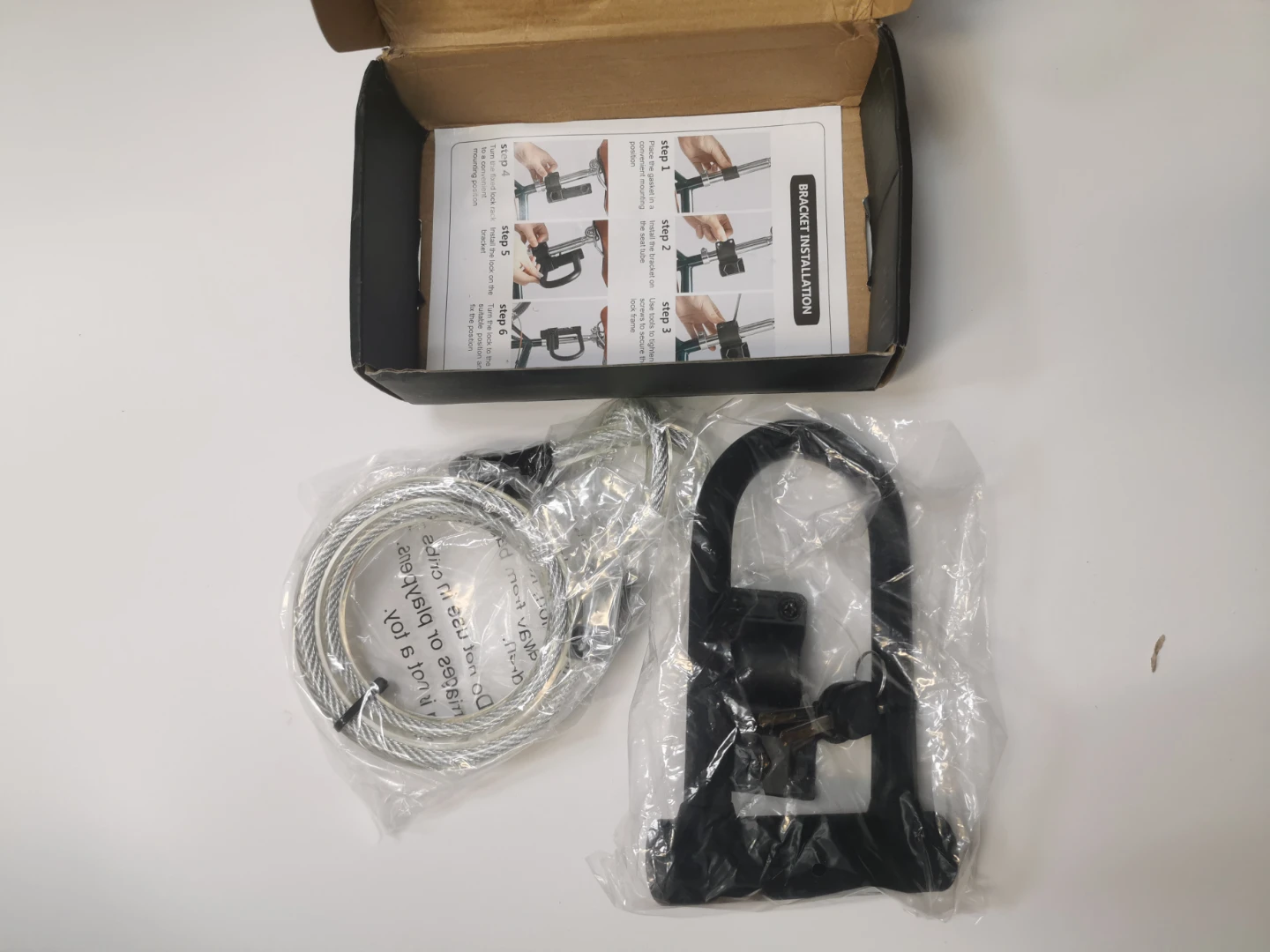 U-Lock and Cable Lock Set with Keys - photo 2