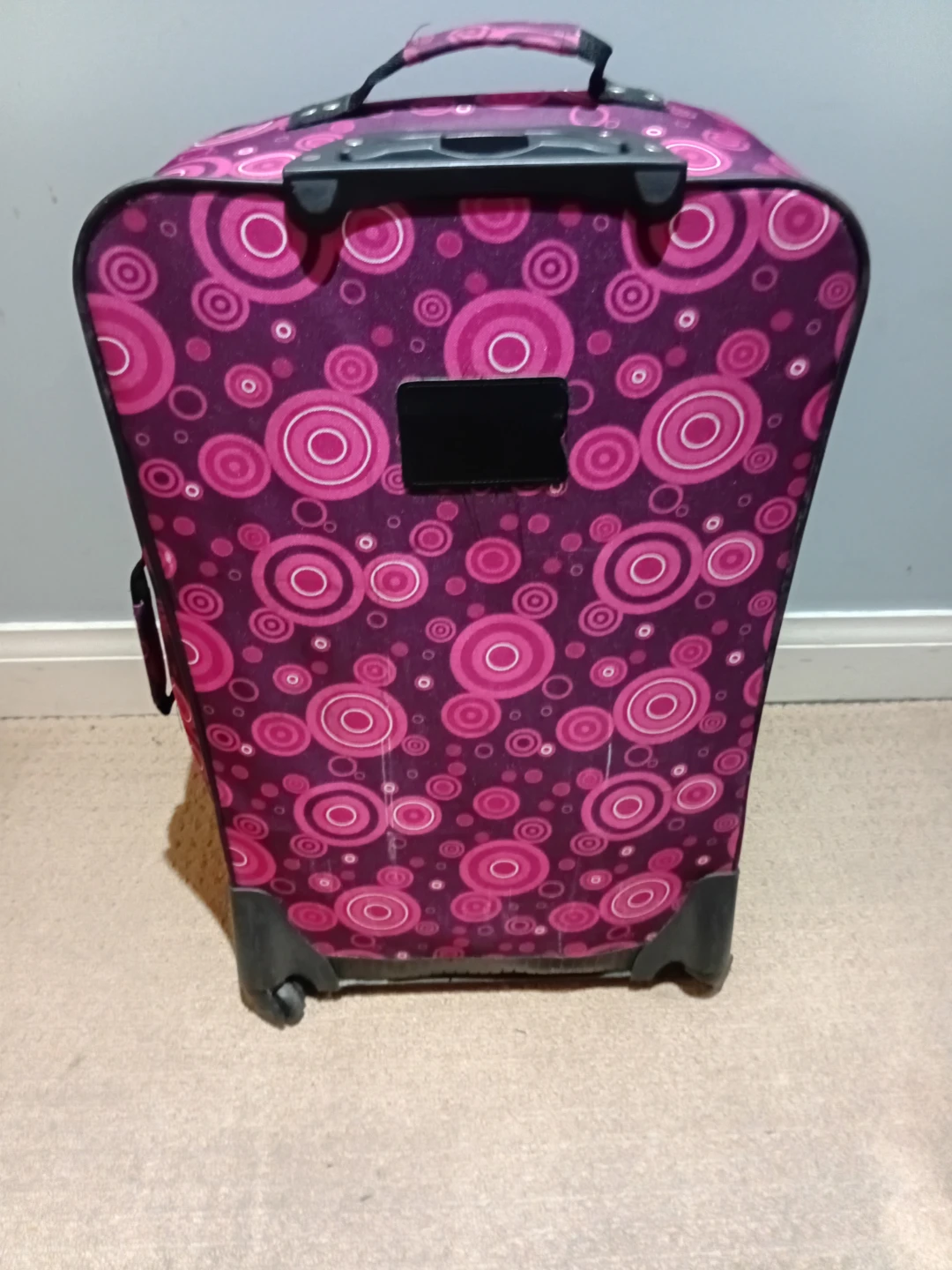 US Traveler Rolling Suitcase - Pink Circles Pattern - photo 2