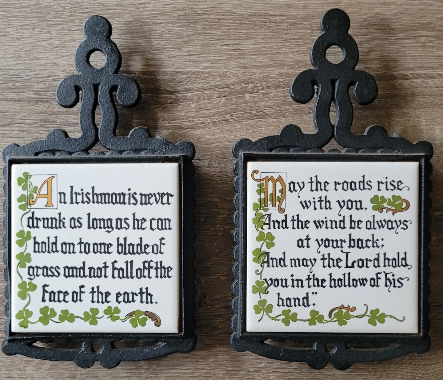 Set of 2 Irish Blessing Wall Decor Plates