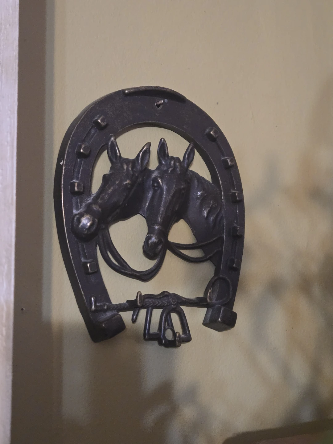 Horseshoe with Two Horses Wall Decor
