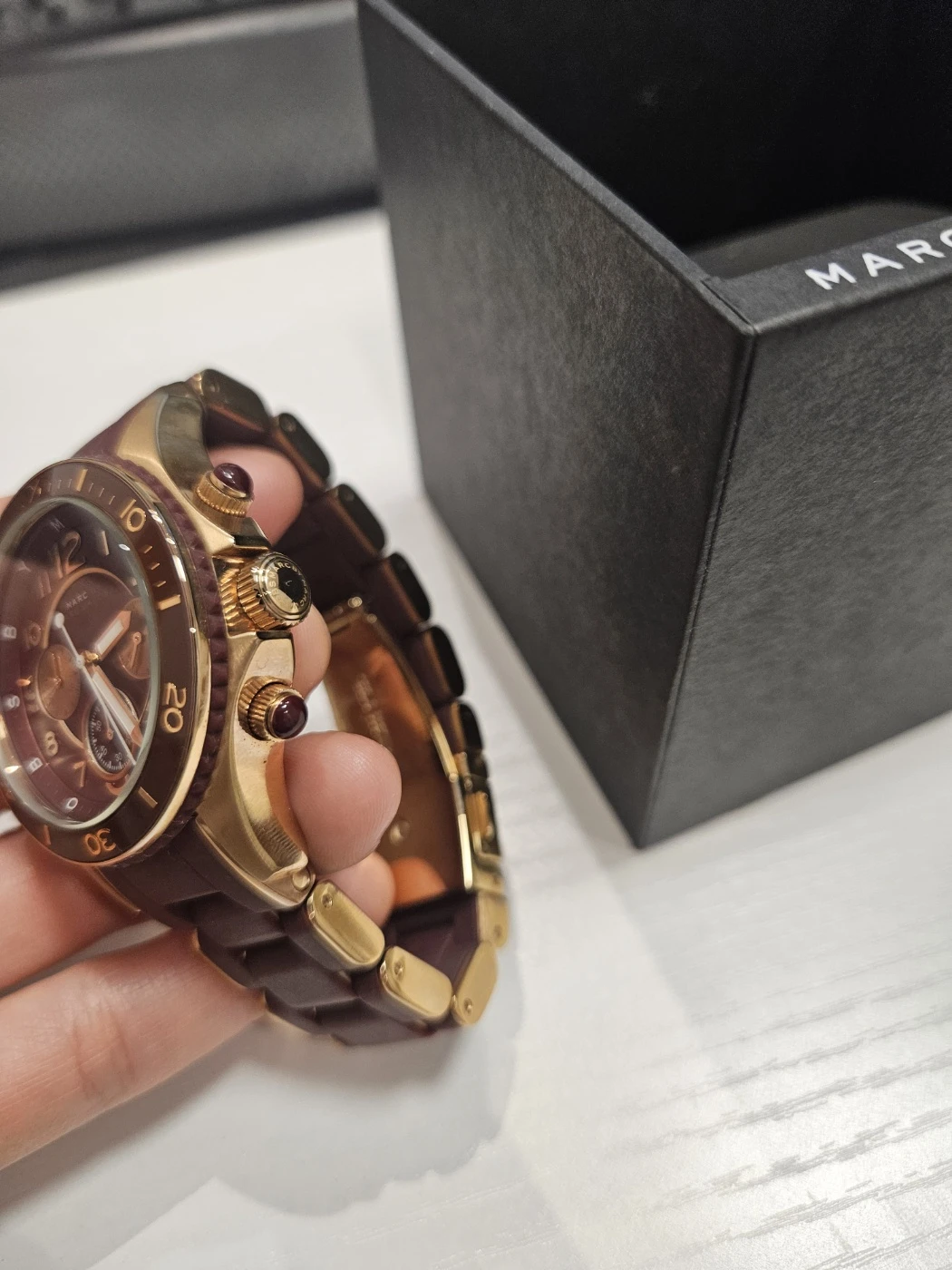 Marc by Marc Jacobs Chronograph Watch - Burgundy & Gold - photo 4