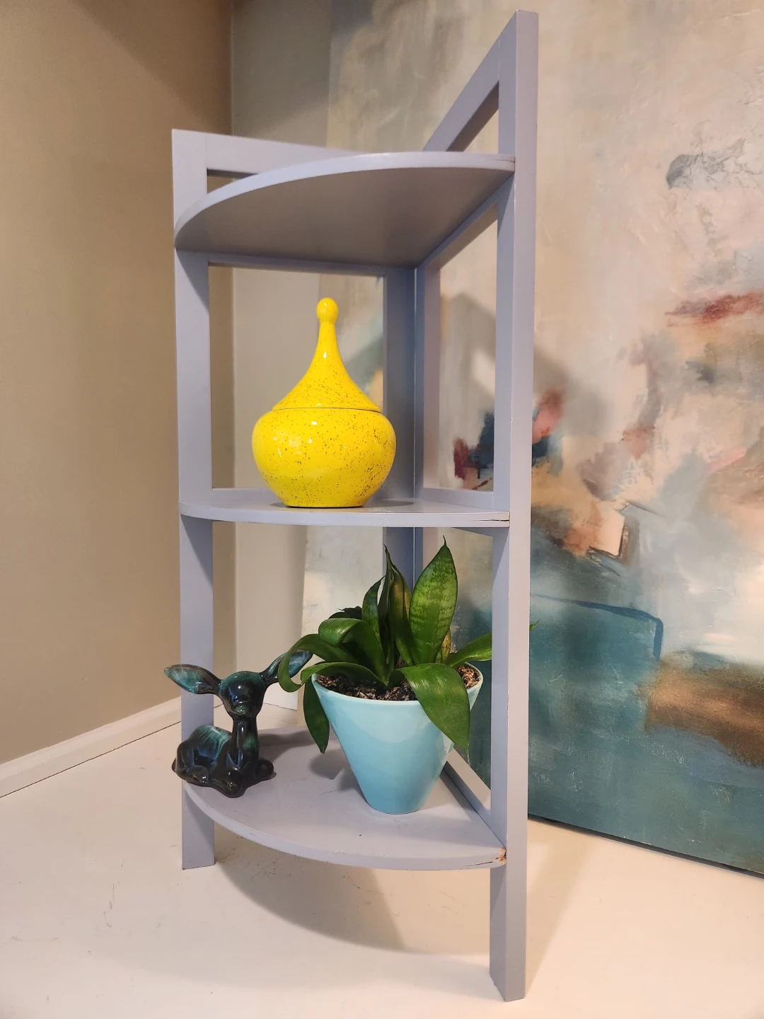 Grey Corner Shelf Unit - photo 2