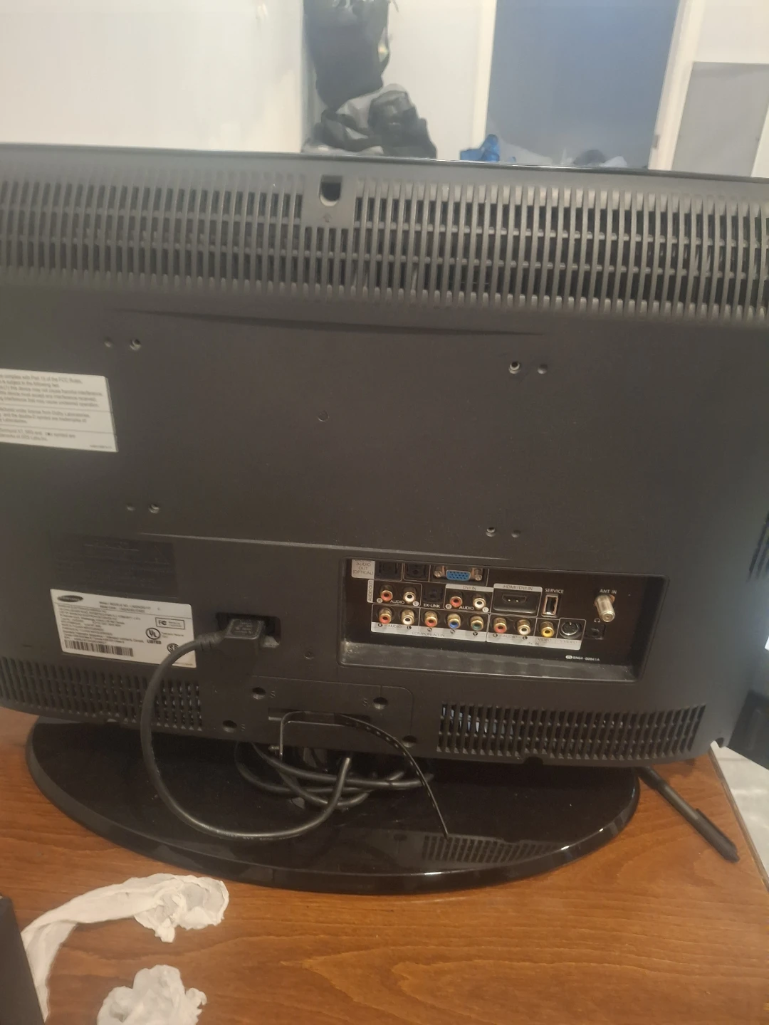 Back of monitor