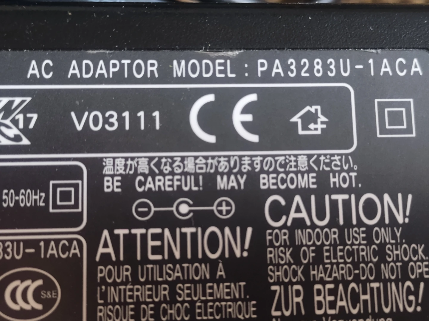 Toshiba AC Adapter PA3283U-1ACA - photo 4
