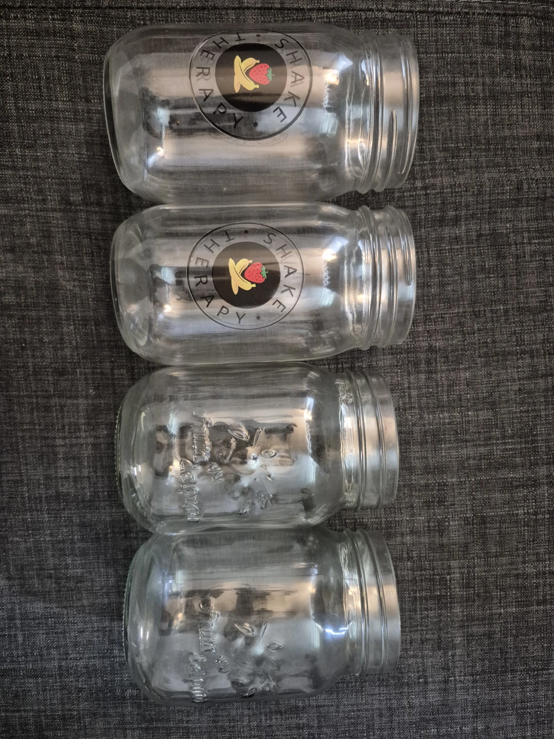 Set of 4 Shake Therapy Glass Jars
