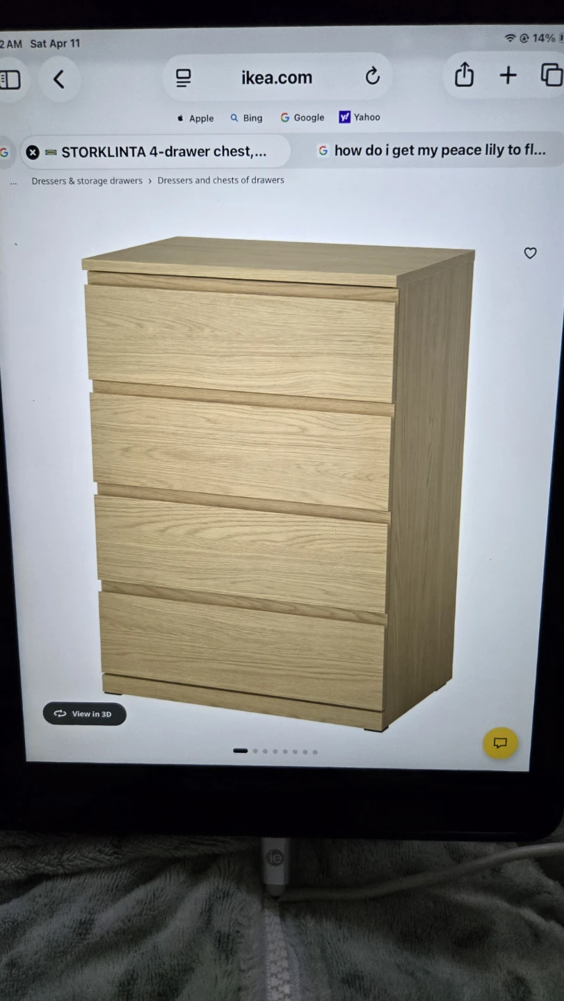 IKEA STORKLINTA 4-drawer chest and 2 drawer night table - photo 2