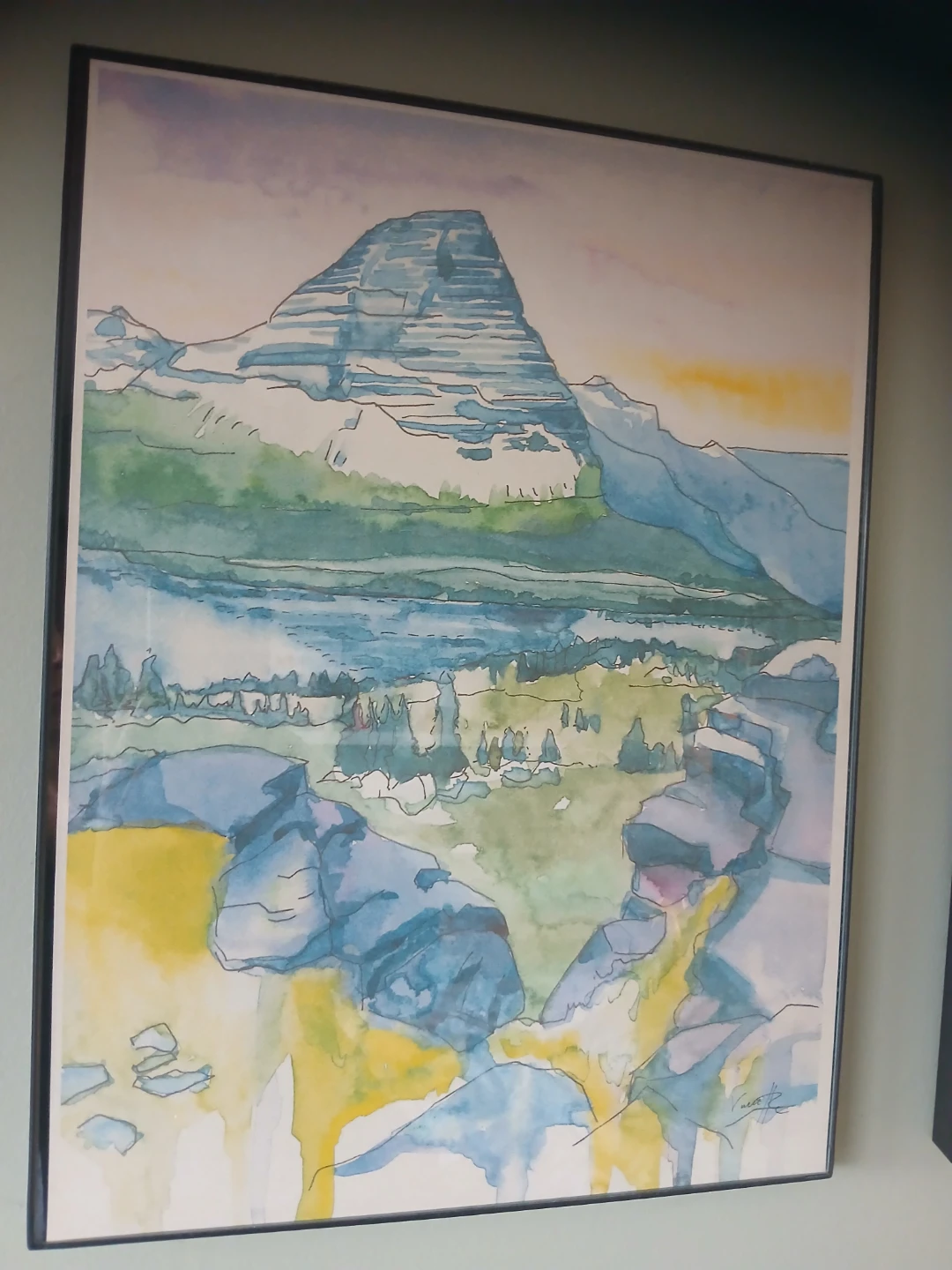 Set of 3 Framed Watercolour Landscape Art Prints - photo 2