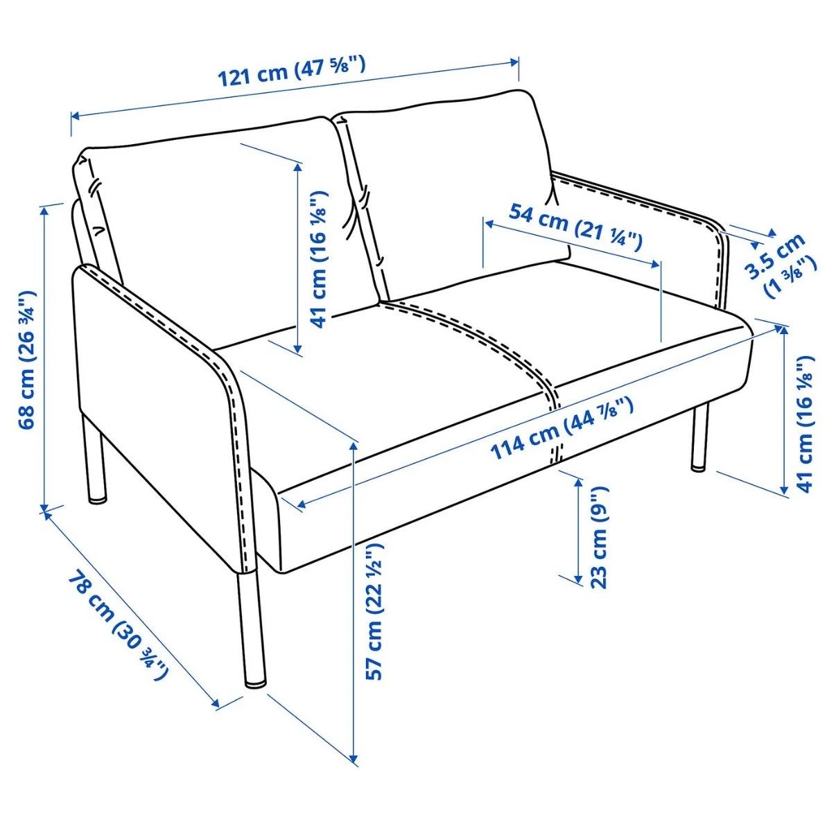 **IKEA Glostad Loveseat Sofa – Blue** 🛋️ - photo 2