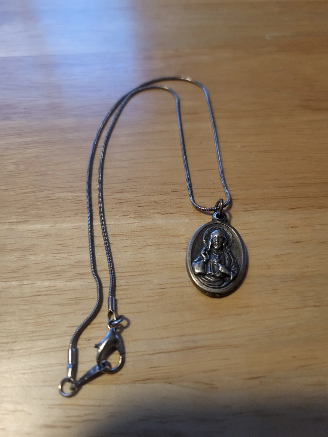 Vintage Virgin of Carmel Medal Necklace
