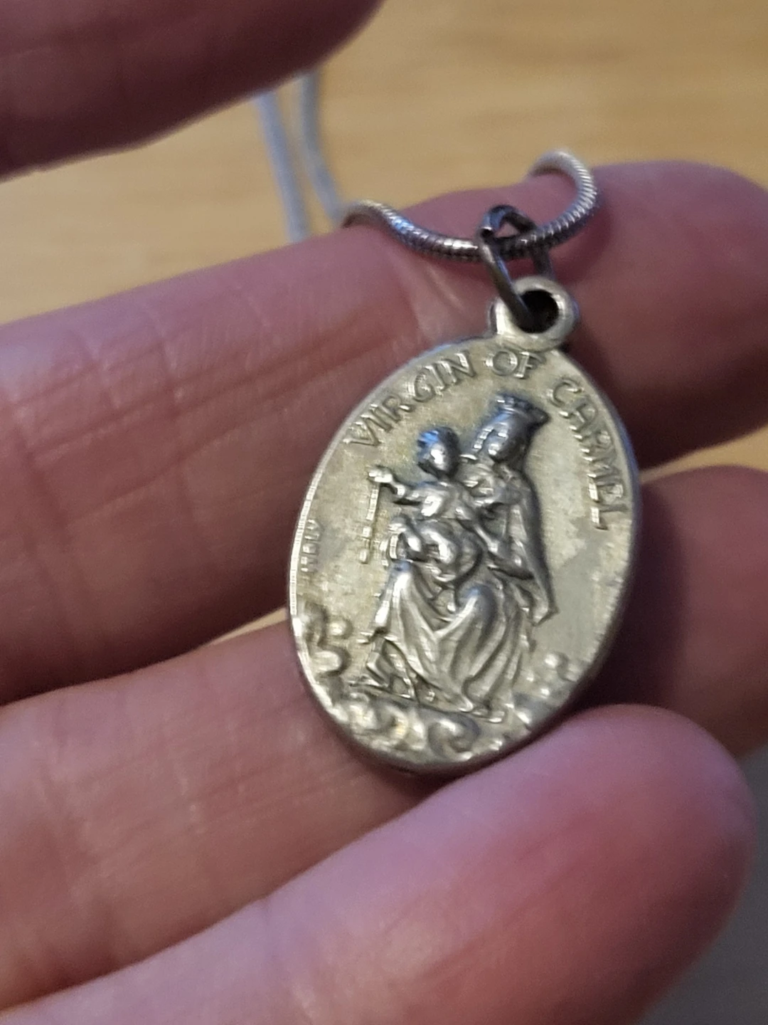 Vintage Virgin of Carmel Medal Necklace - photo 3