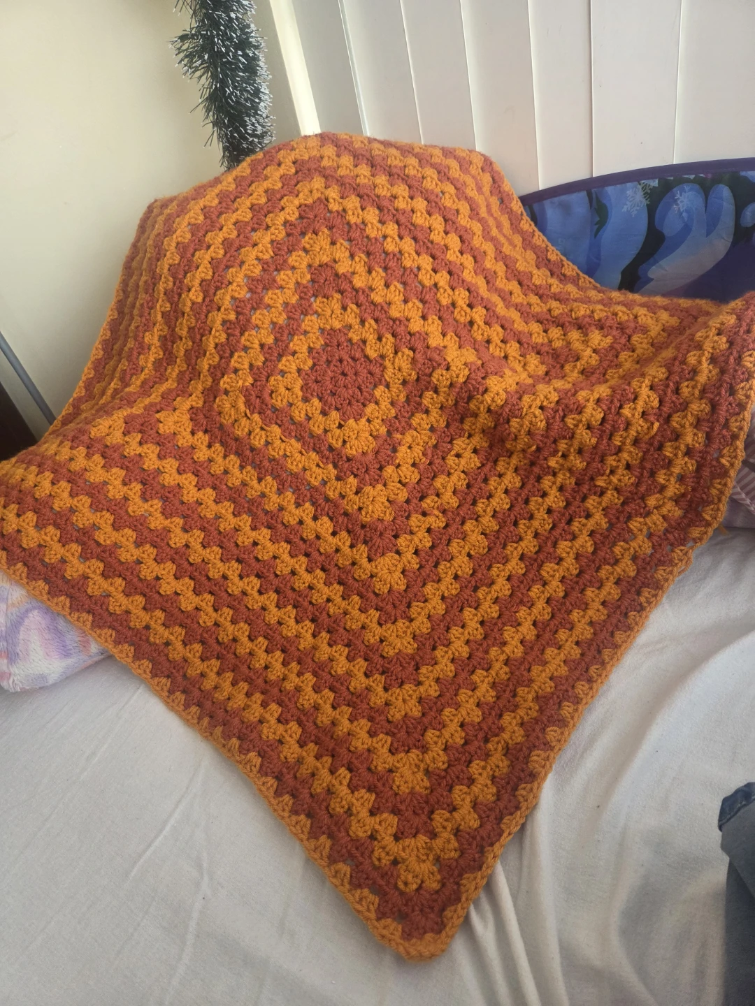 Cozy handmade crochet lap blanket - photo 2